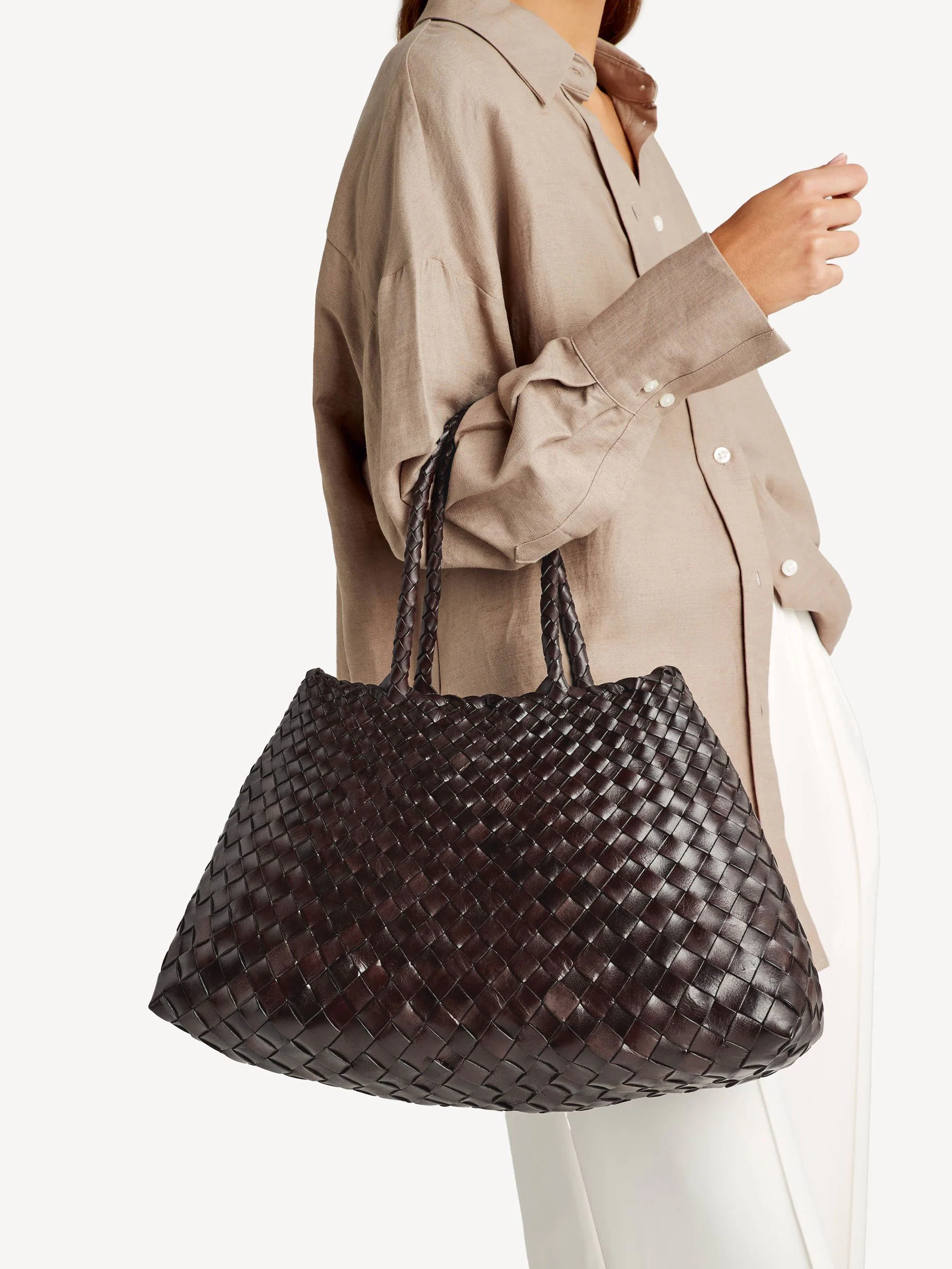 Dragon Diffusion Santa Croce Large Woven Bag