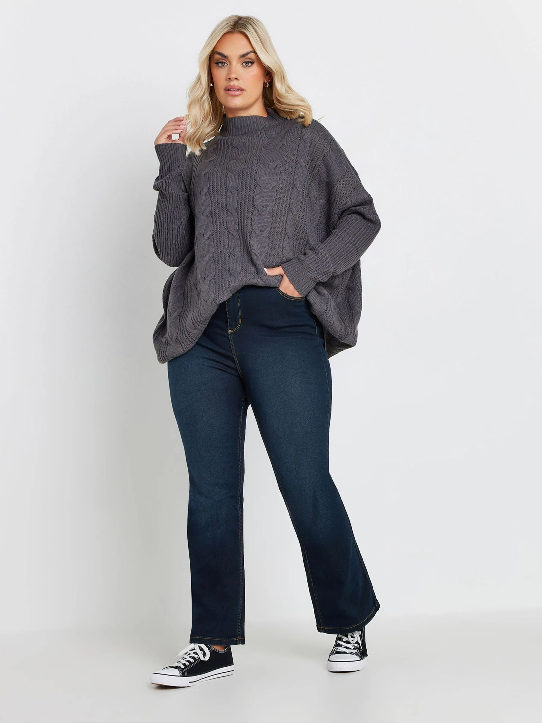 Yours Curve Blue Isla Bootcut Jeans