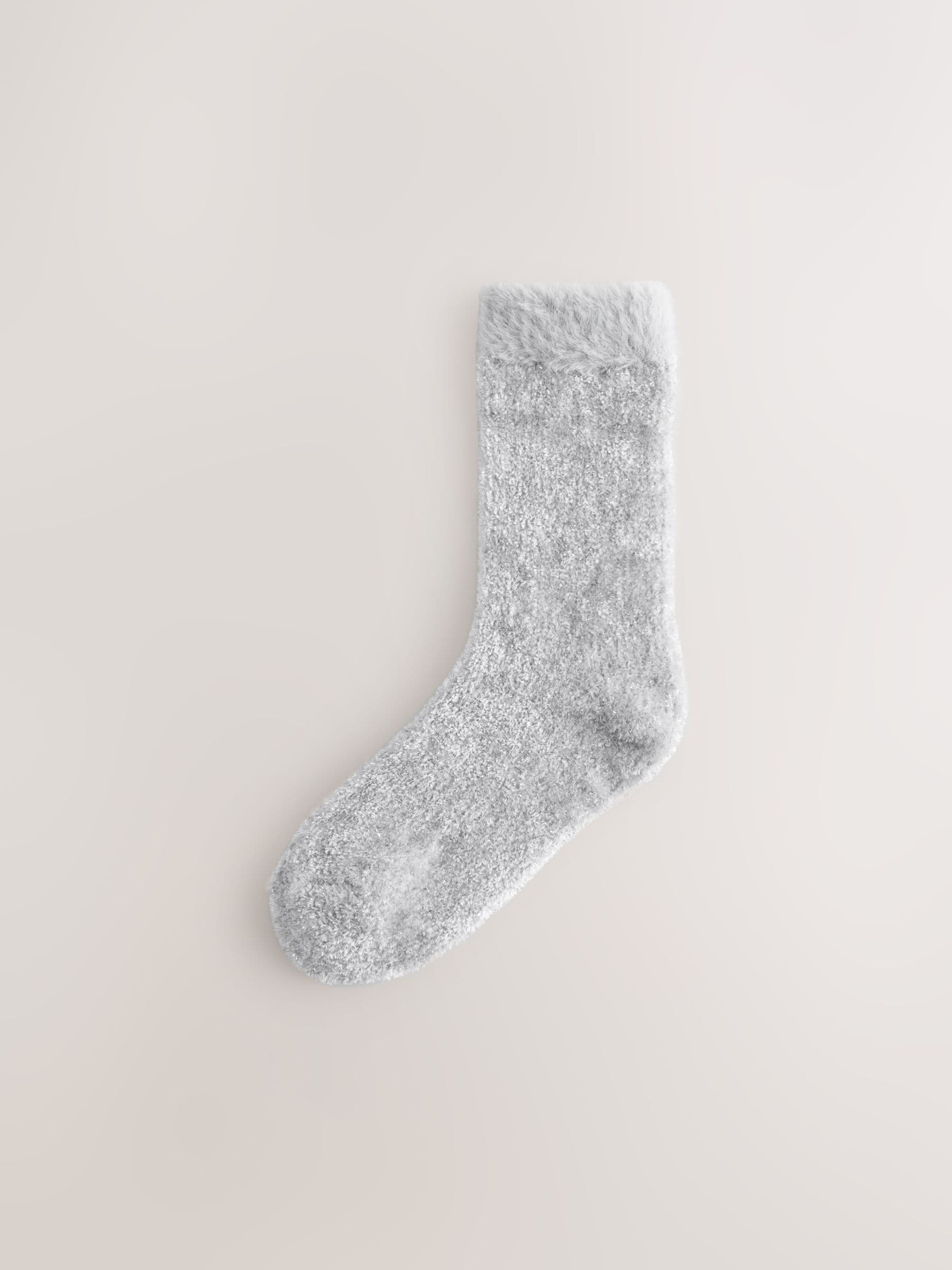 Pink/Grey Sparkle Velvet Cosy Socks 2 Pack