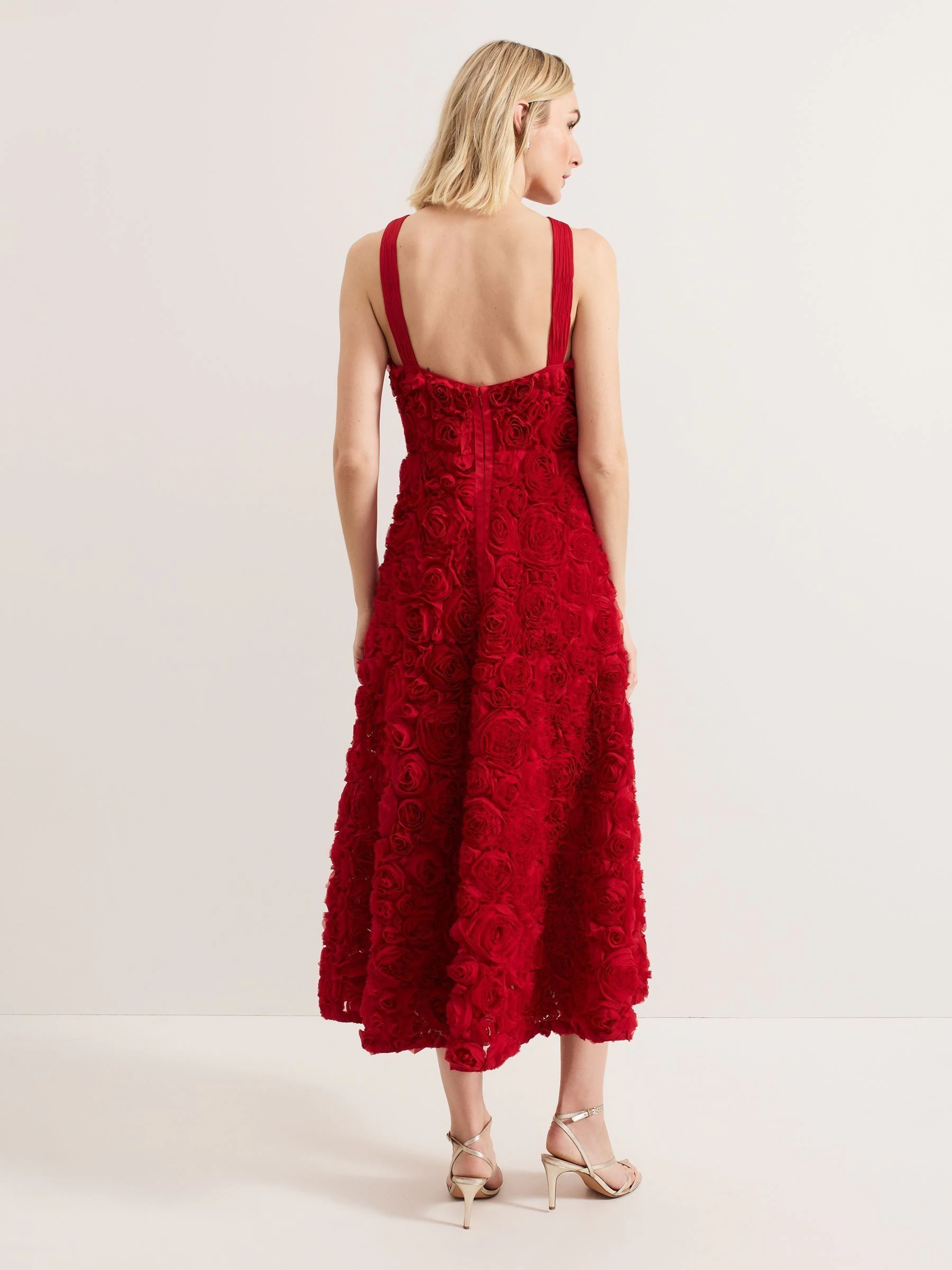 Phase Eight Red Angeline Midaxi Dress