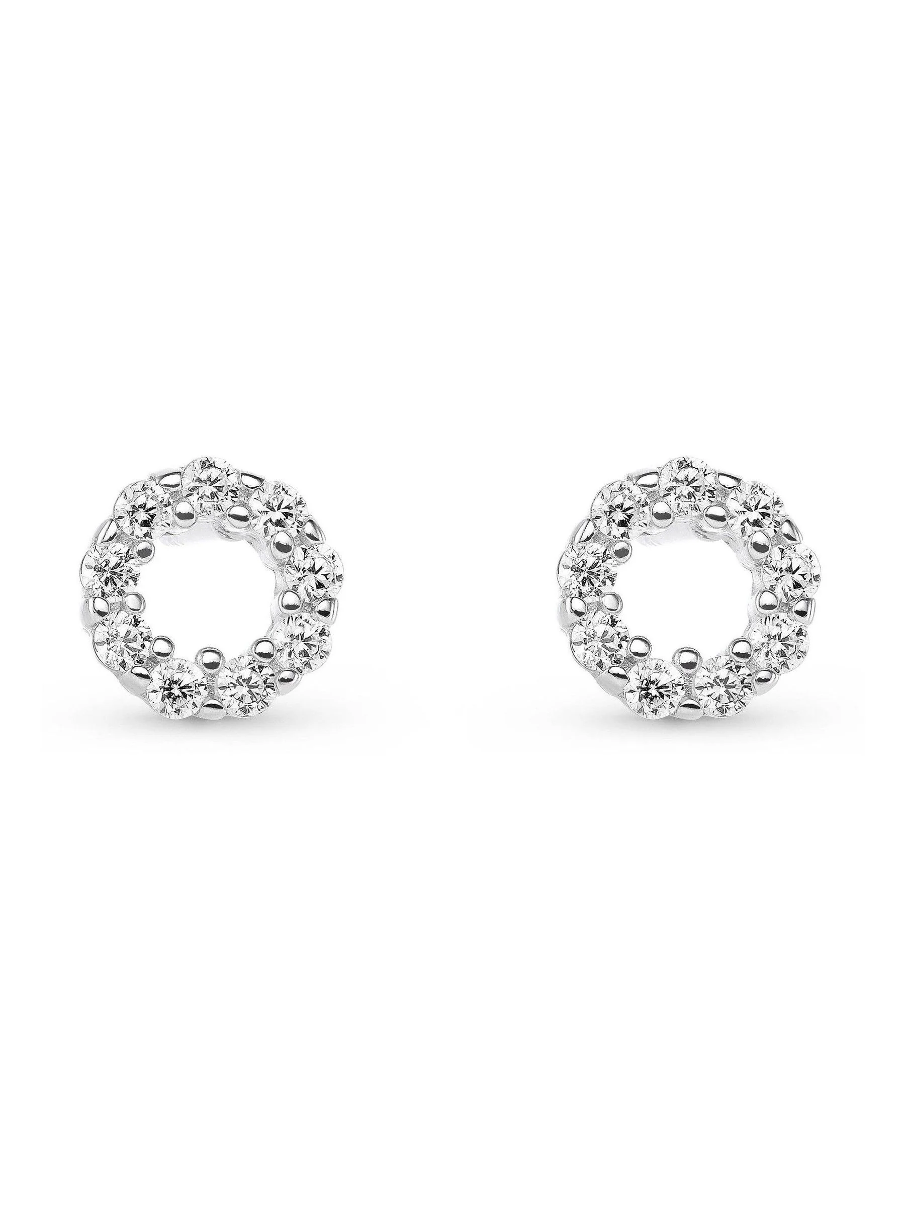 Beaverbrooks Cubic Zirconia Circle Stud Earrings