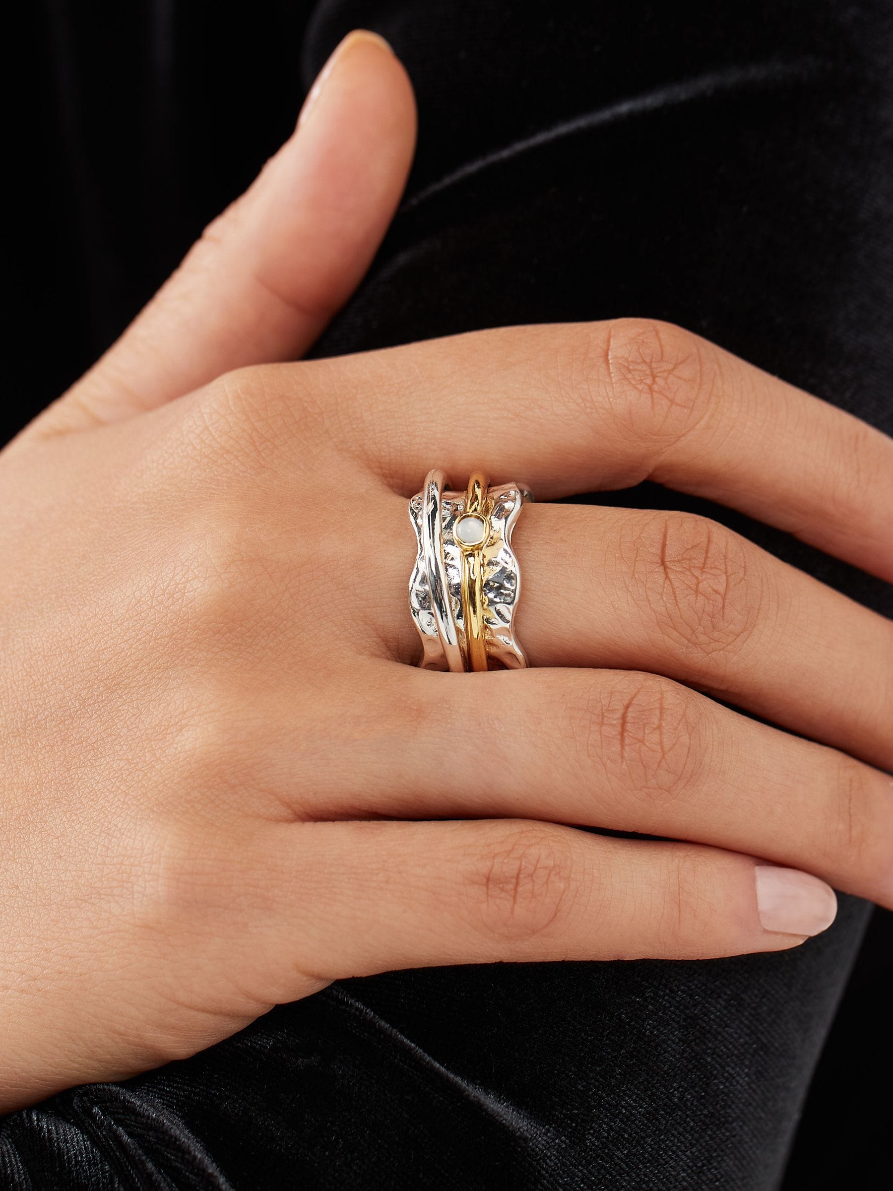 Silver Plated Spinning Ring