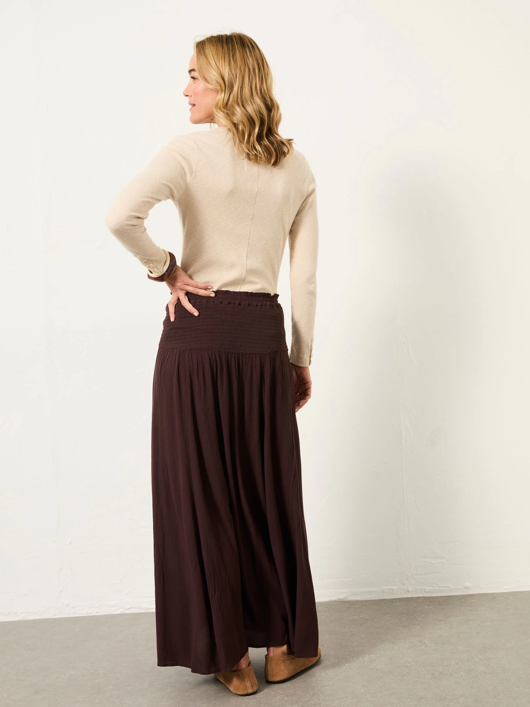 FatFace Harper Brown Maxi Skirt