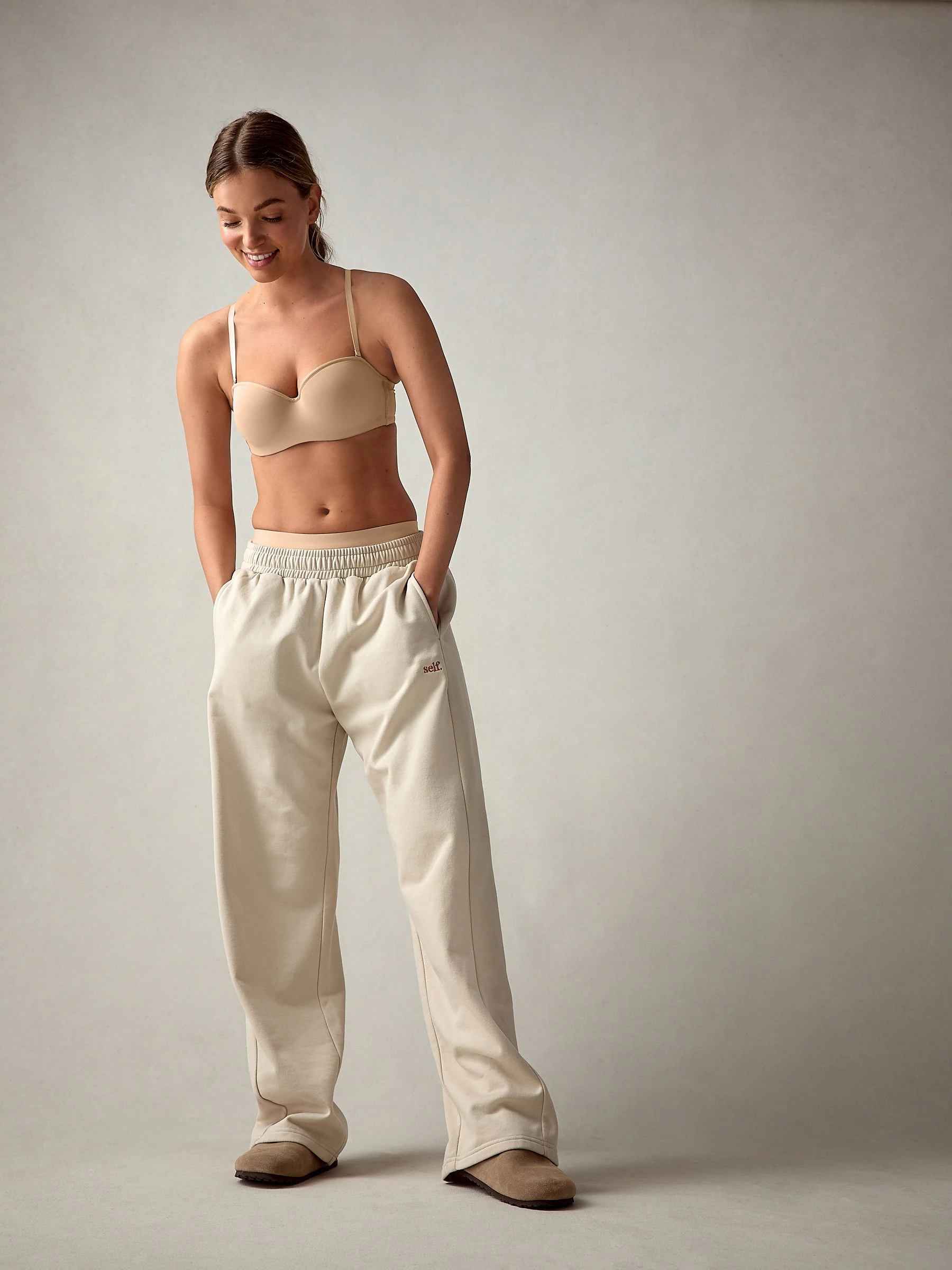 self. Fair Taupe Nude Lightly Lined Strapless Multiway Bra