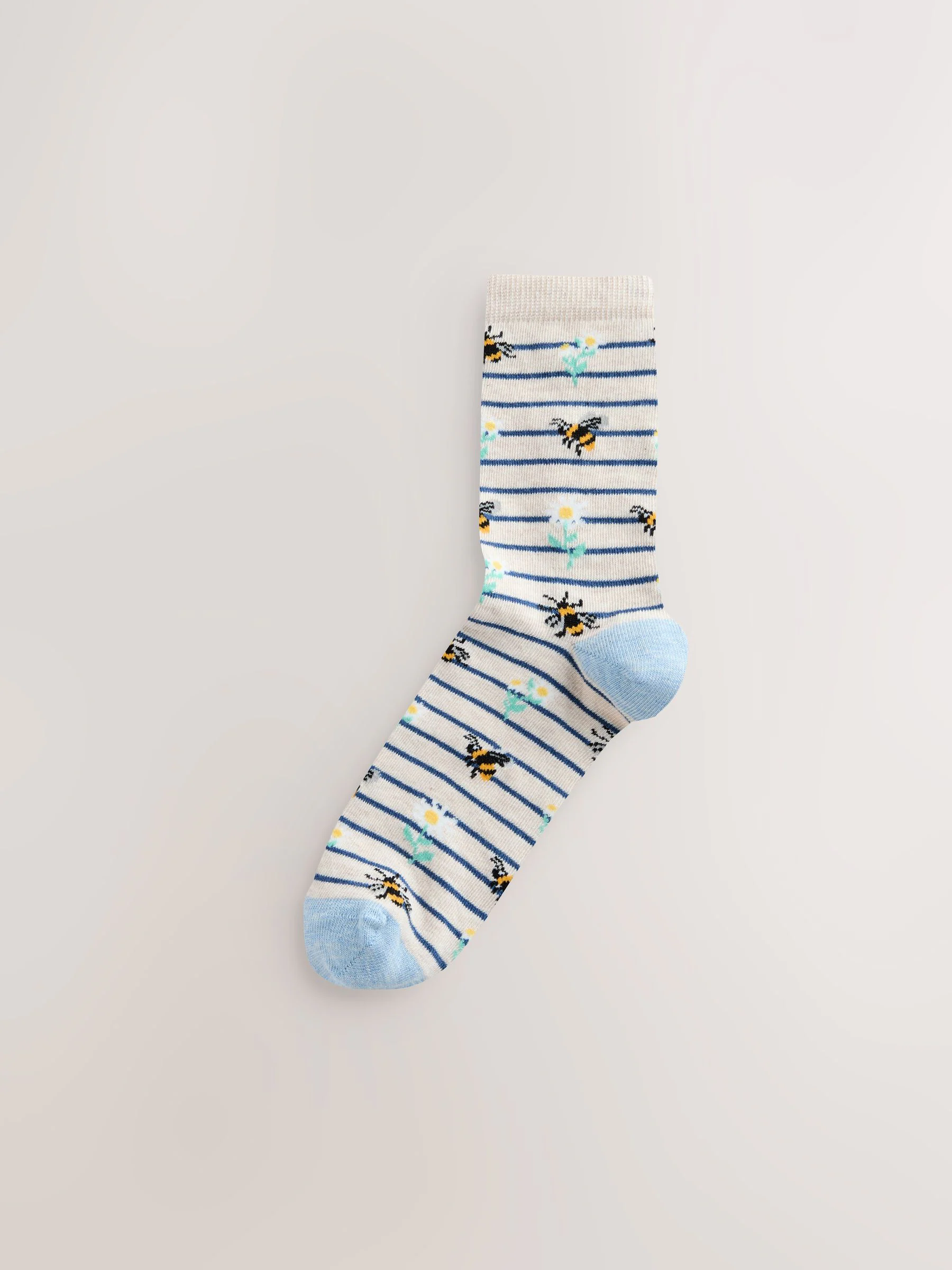 Navy/Ochre Bee Ankle Socks 4 Pack