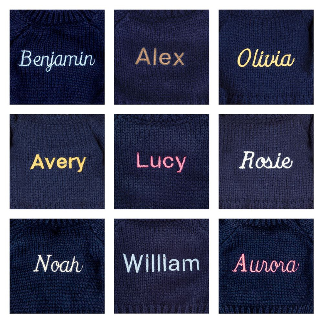 Blossom Blush Bunny 'Cherry' with Personalised Navy Jumper