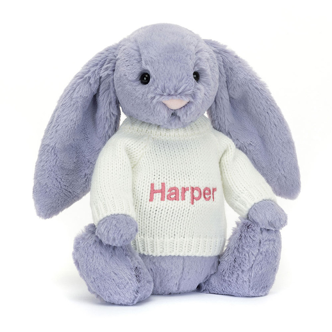 Bashful Viola Bunny with Personalised Cream Jumper