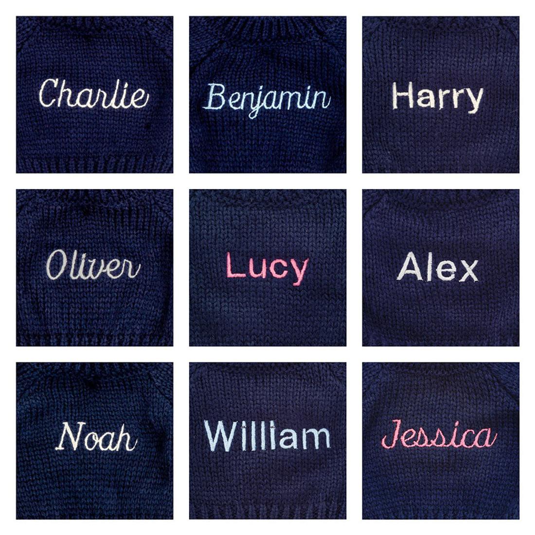 Bashful Pink Bunny with Personalised Navy Jumper