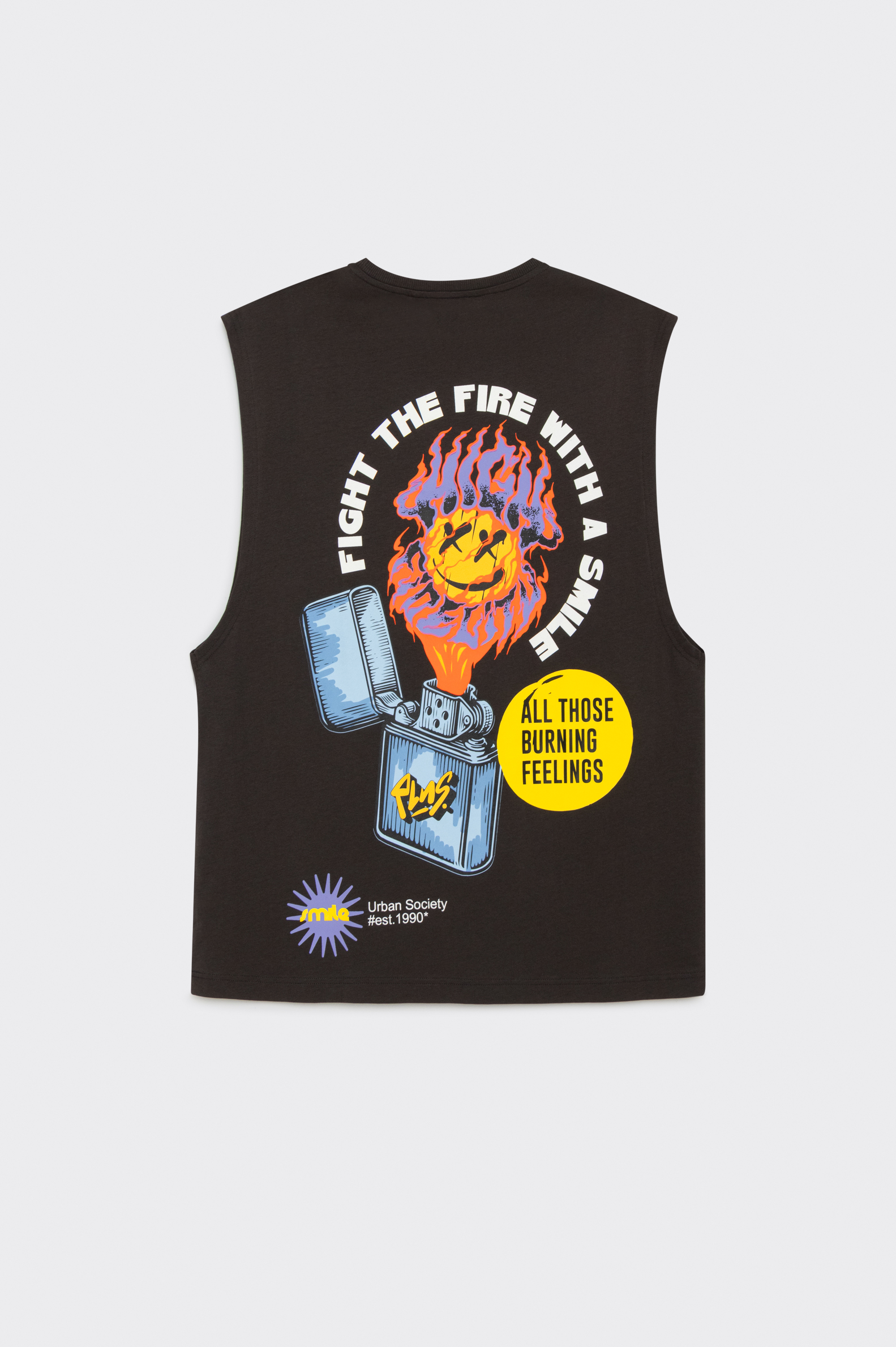 Camiseta Sin Mangas Polinesia Smiley Hombre