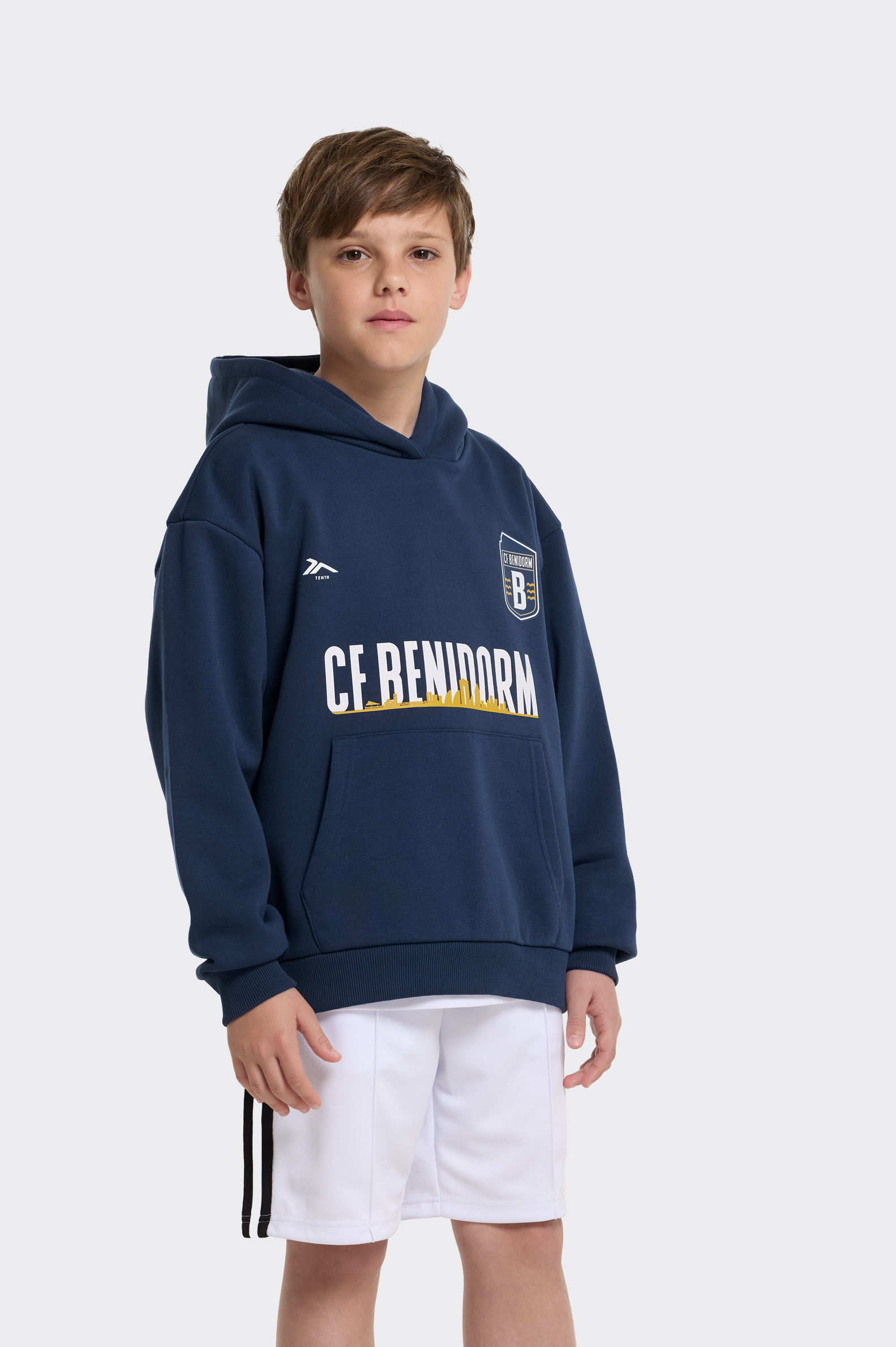 Sudadera C.f Benidorm Tenth Capucha Niño