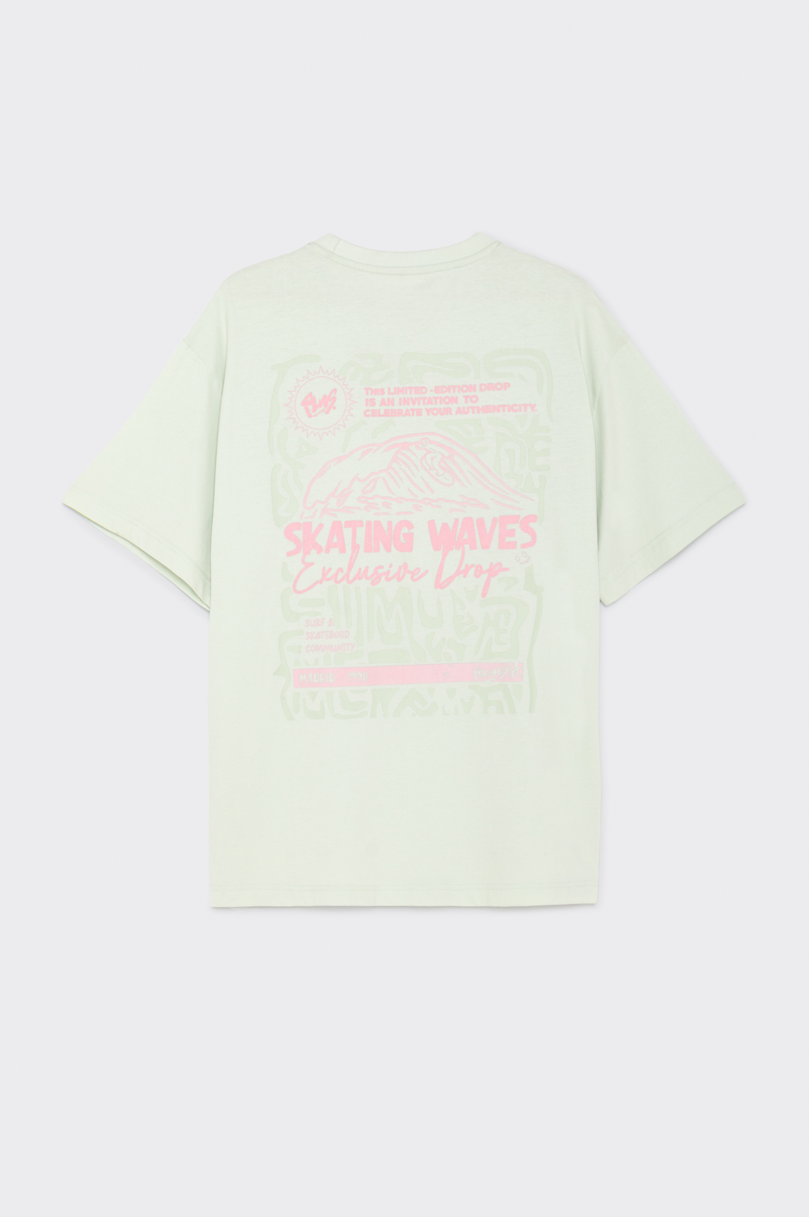 Camiseta Polinesia Skating Waves Hombre