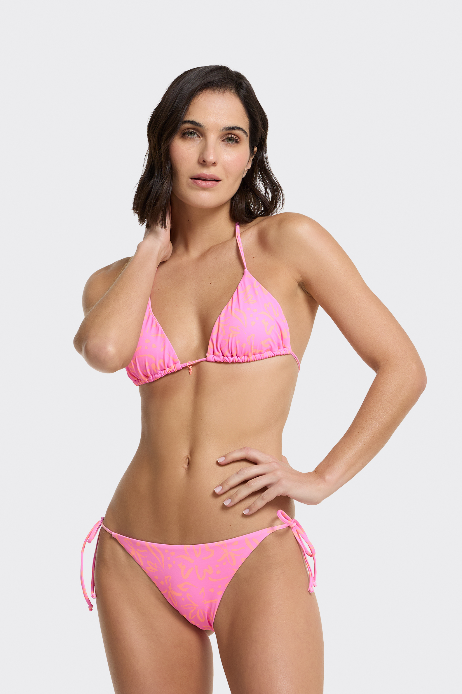 Braguita Bikini Swimwear Polinesia Triángulo Print Mujer