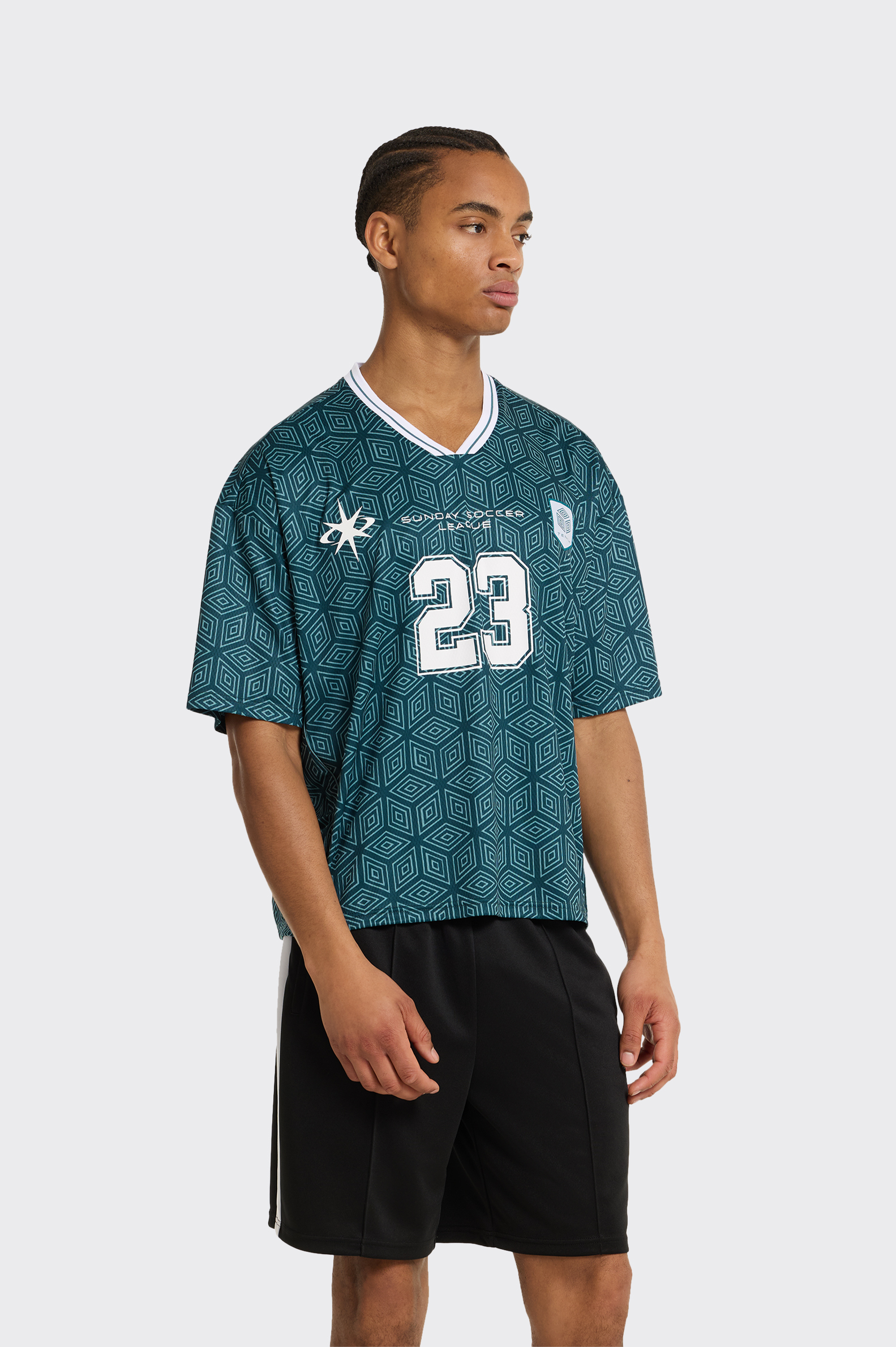 Camiseta Exclusives Tenth Fútbol Retro Geométrico Hombre