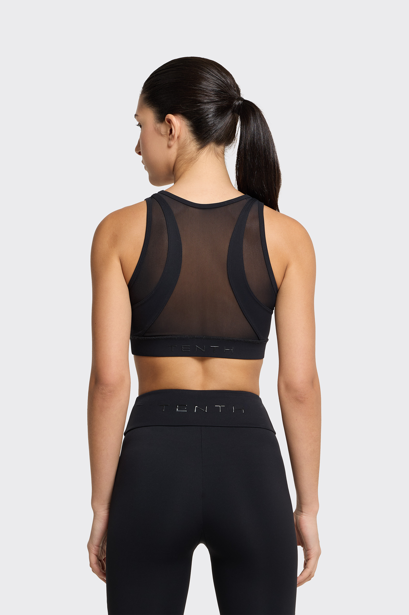 Top Training Tenth Paneles Mesh Mujer