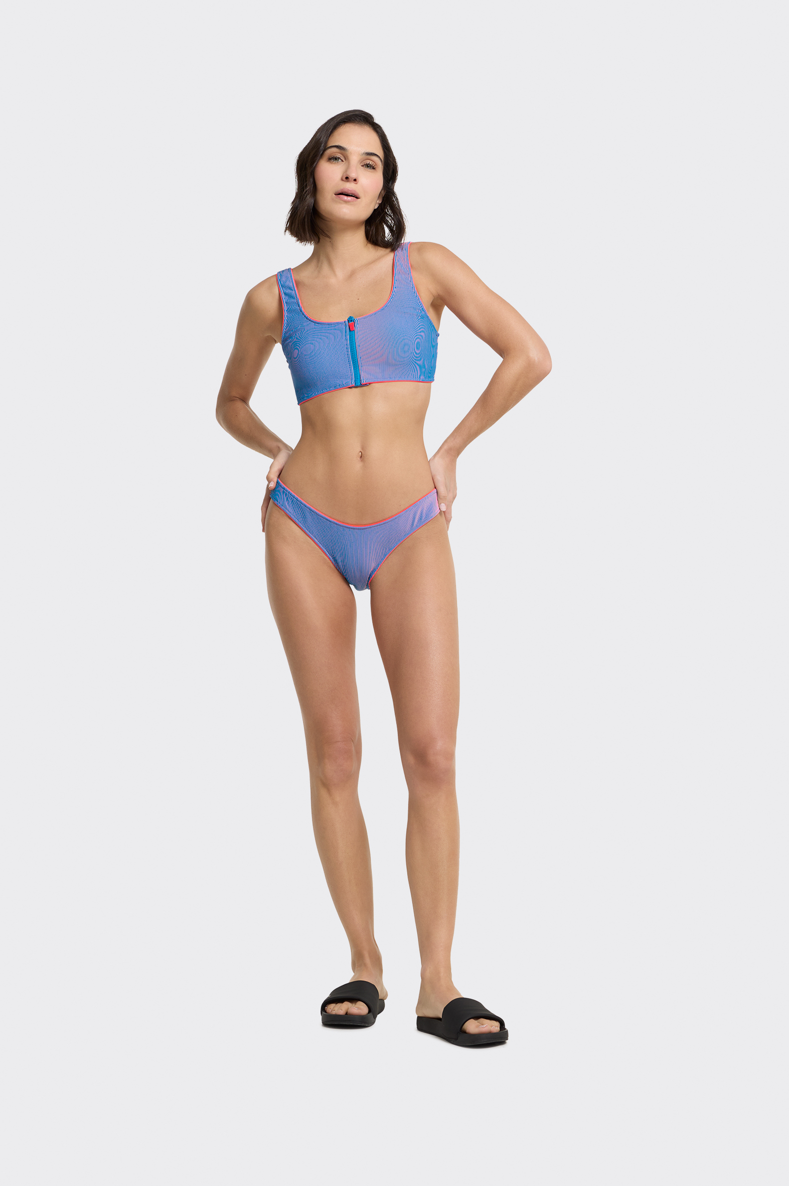 Top Bikini Swimwear Tenth Cremallera Mujer