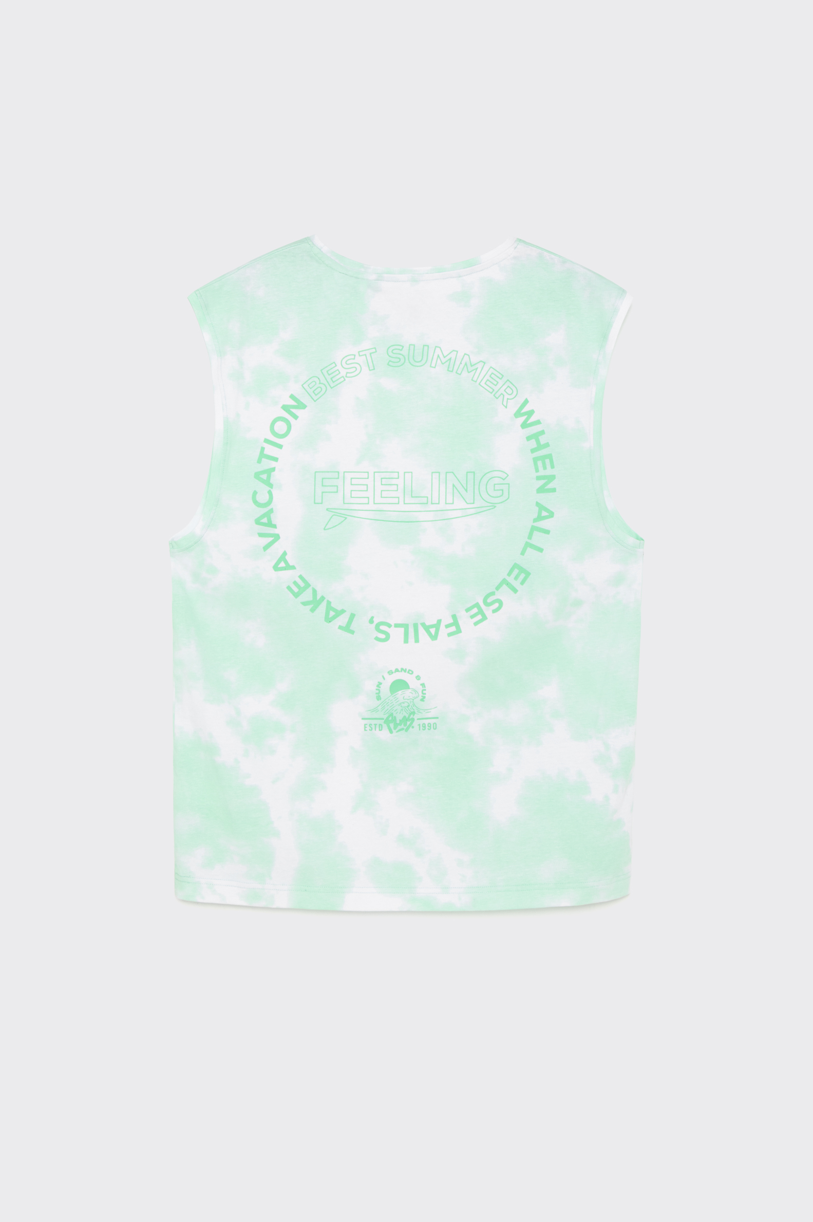 Camiseta Sin Mangas Polinesia Tie Dye Hombre