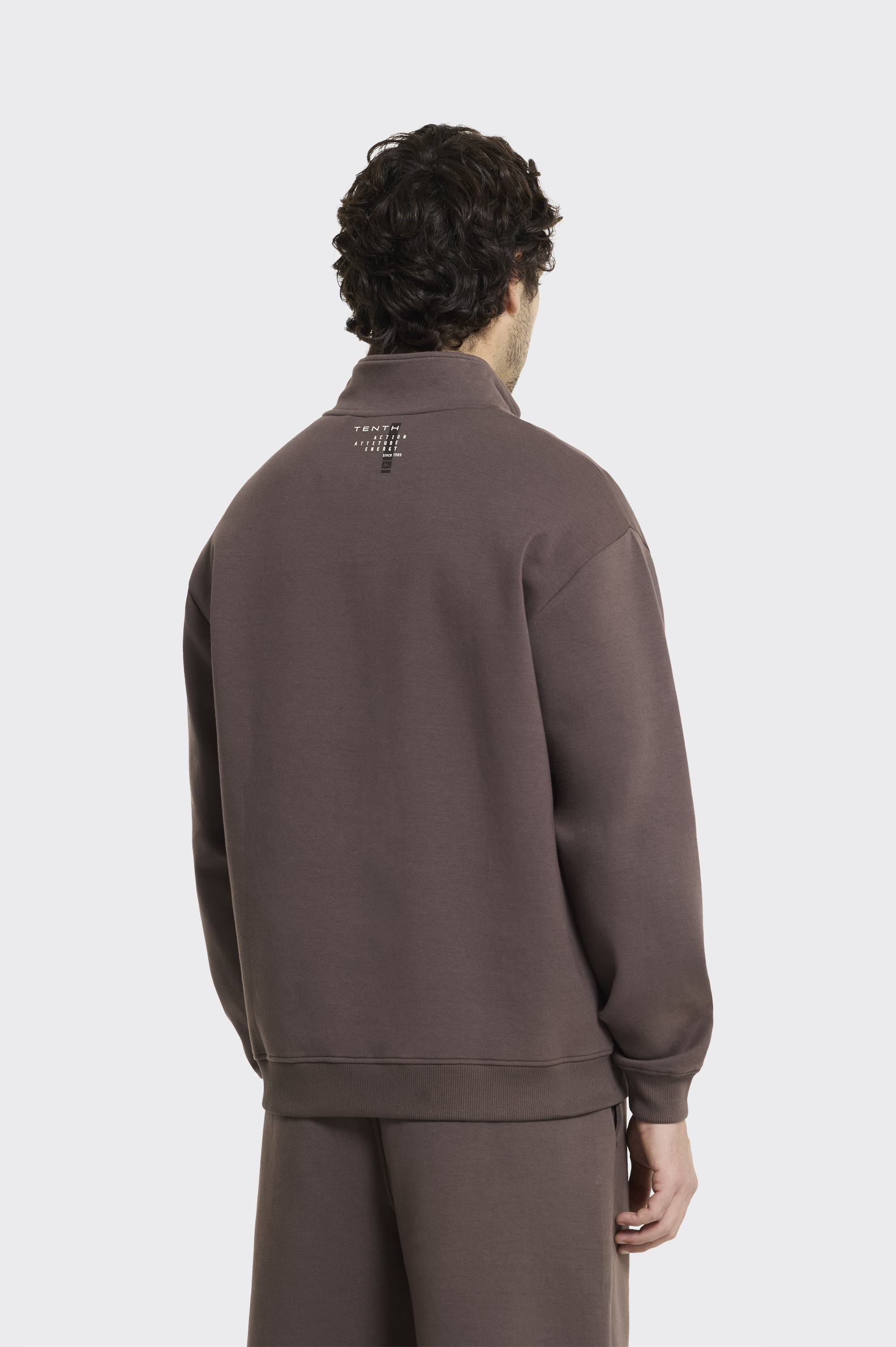 Sudadera Casual Tenth Media Cremallera Interlock Hombre