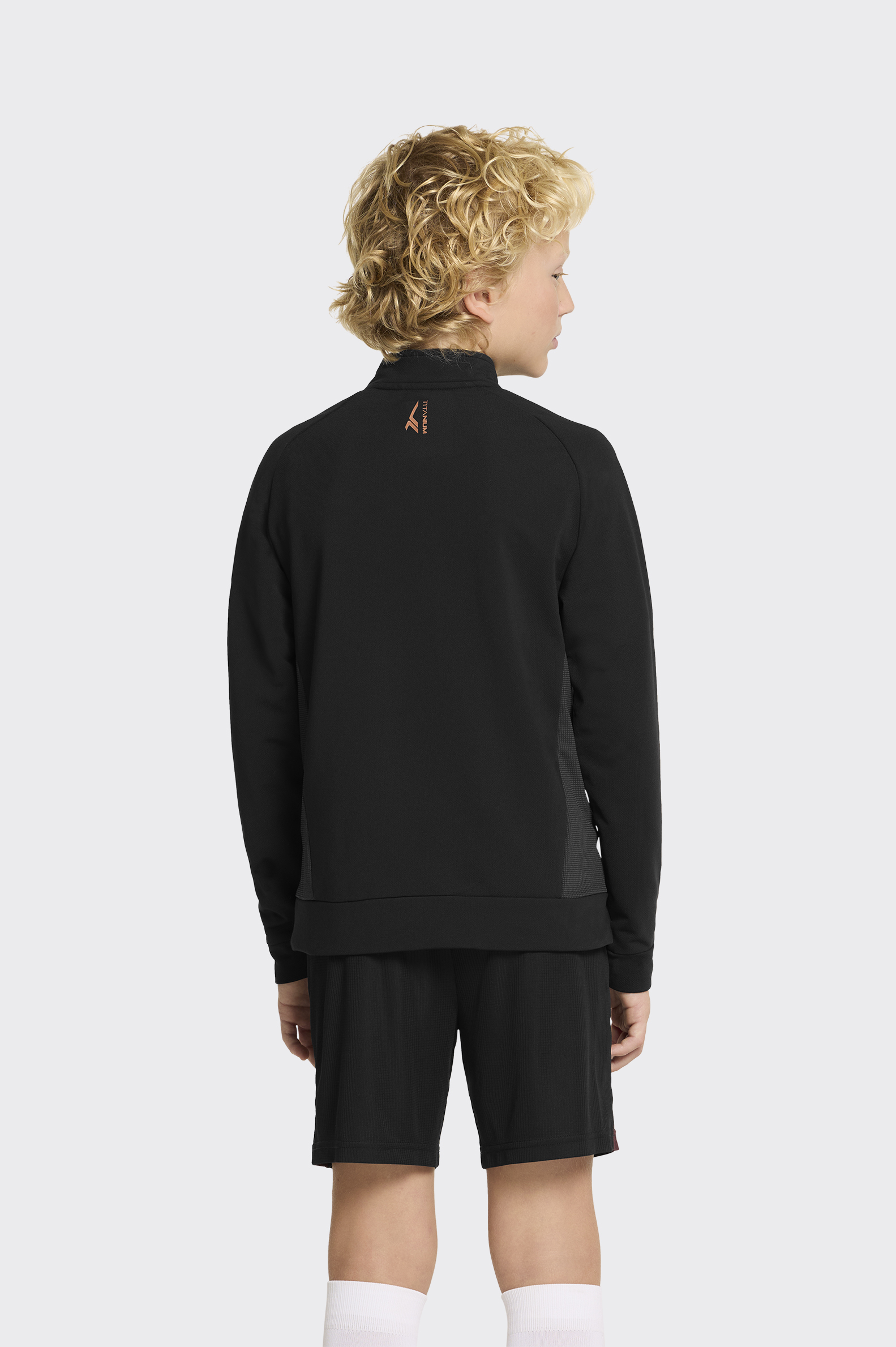 Camiseta Fútbol Tenth Titanium Media Cremallera Niño