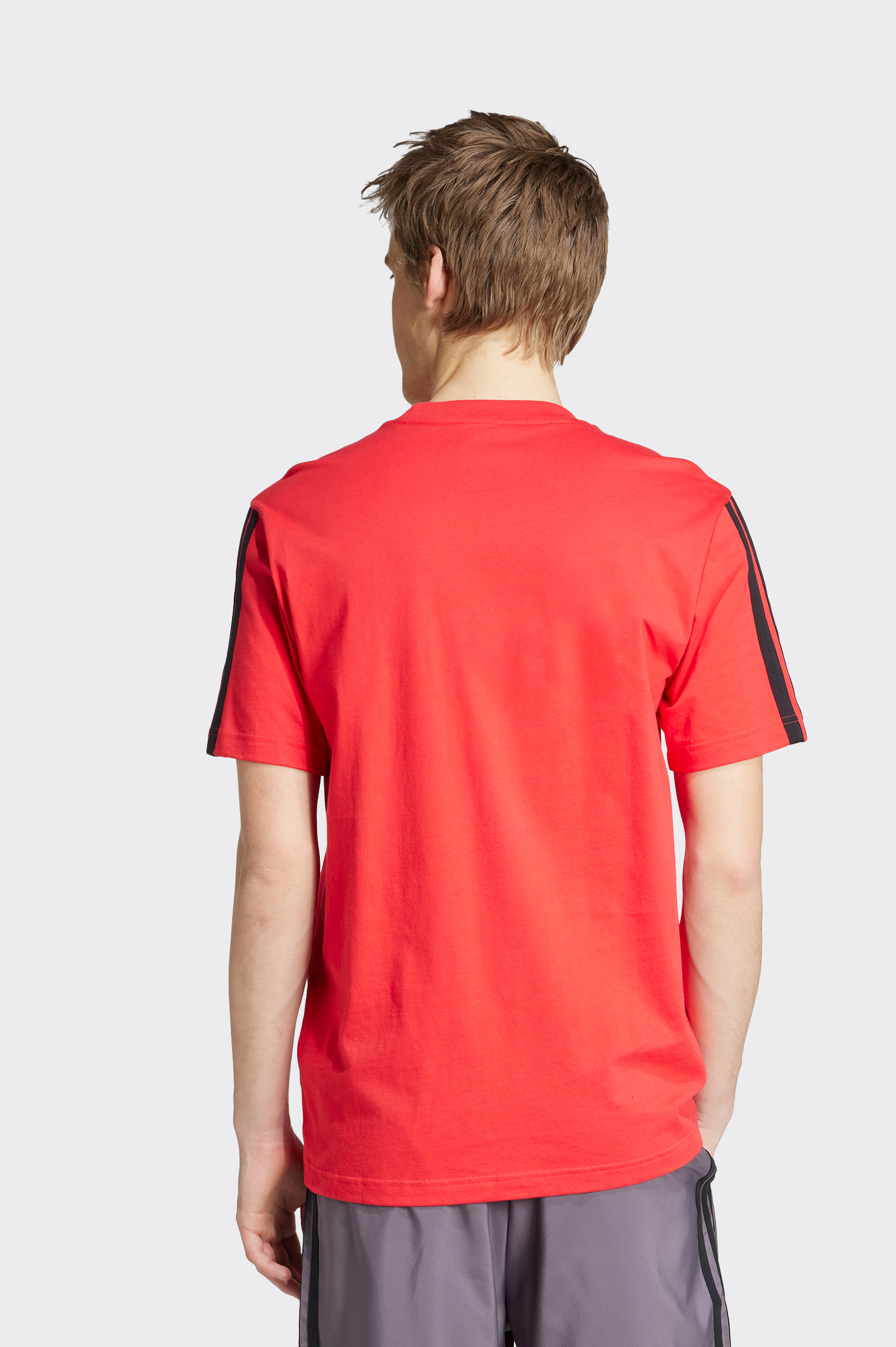 Camiseta Casual adidas 3s Single Jersey Red Hombre