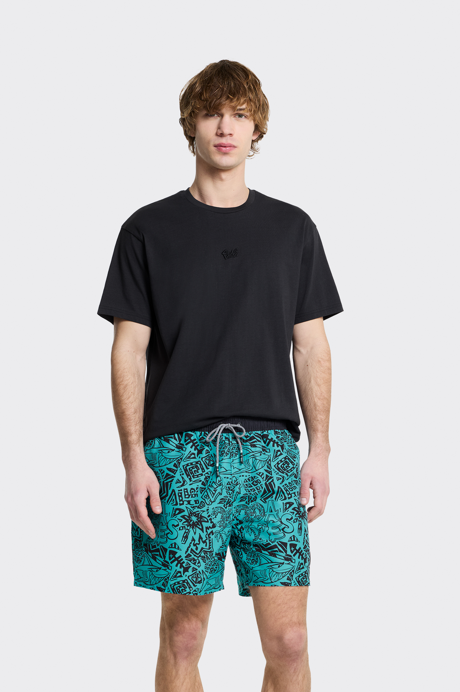 Bañador Casual Polinesia Corto Print Hombre