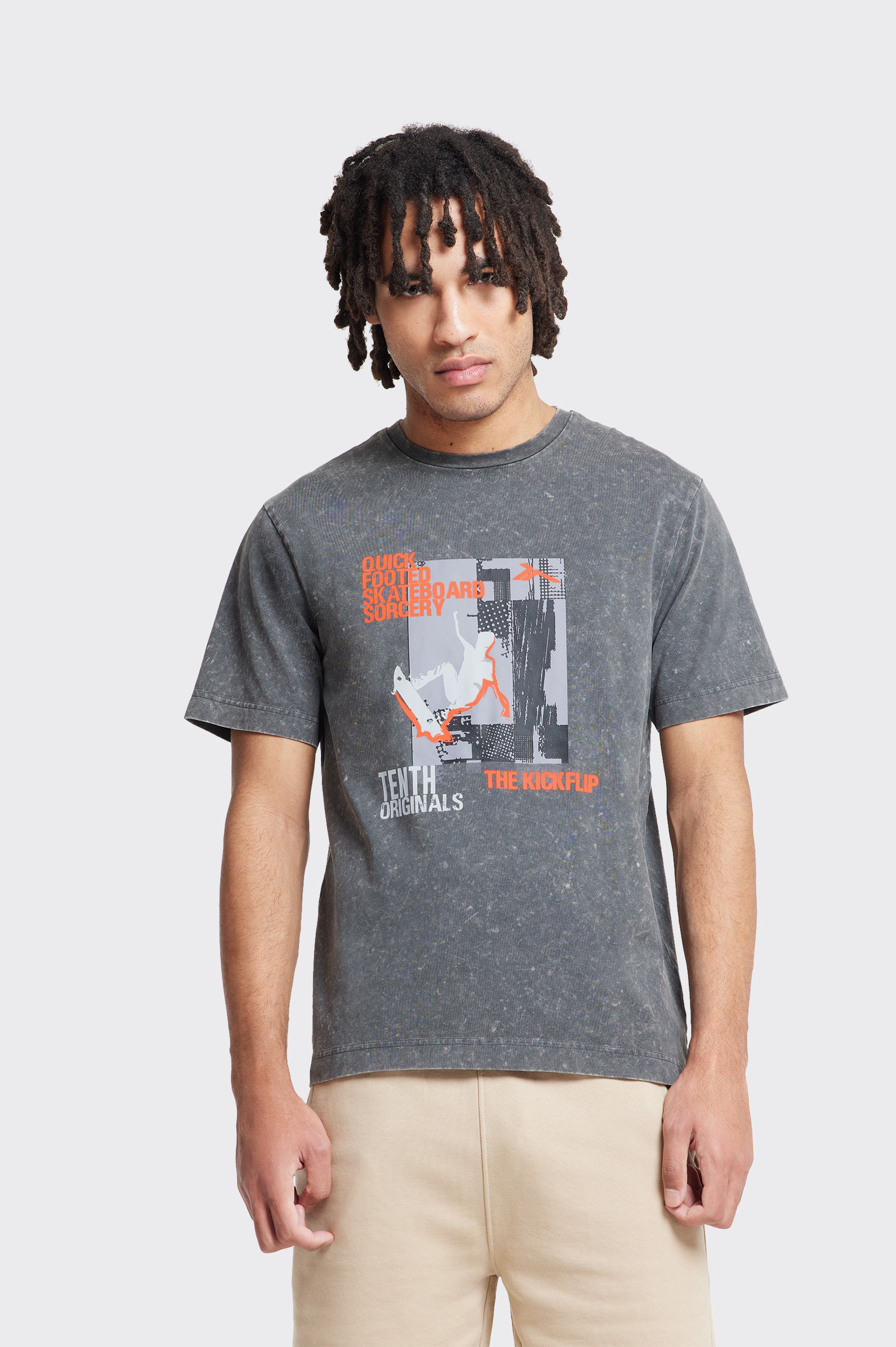 Camiseta Essentials Tenth Acid Wash Hombre