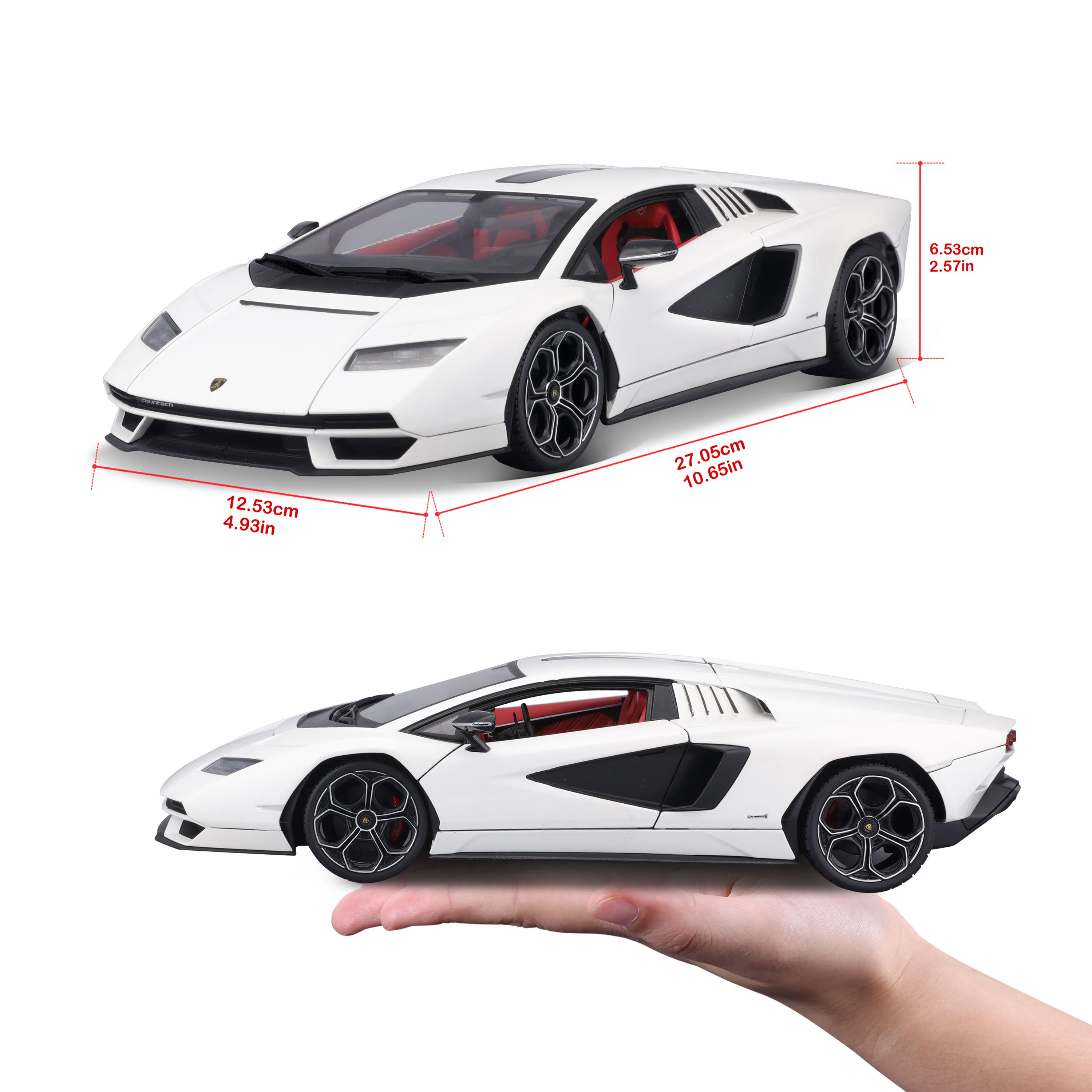 Lamborghini Countach LPI 800-4 White – 1:18 Diecast Model