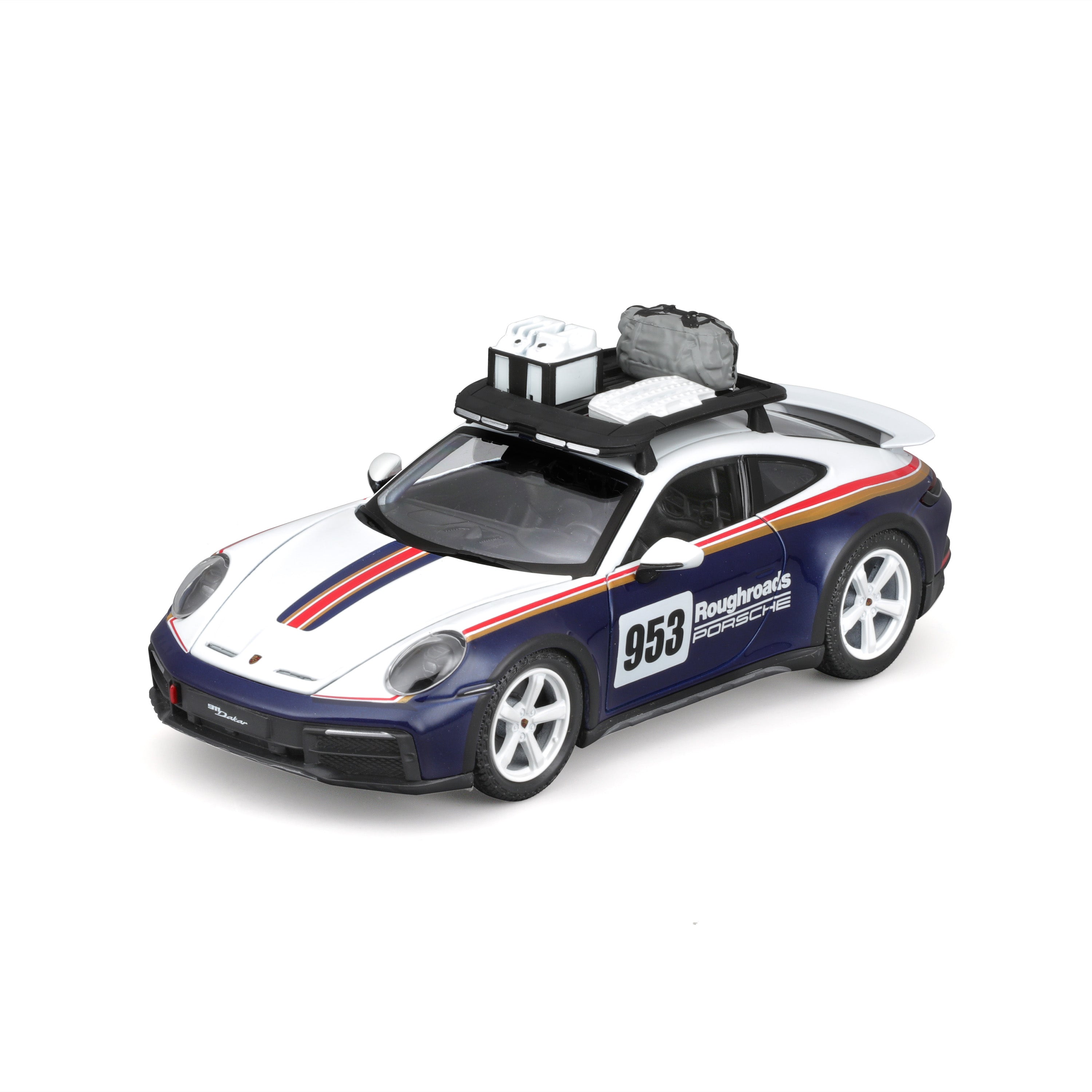 Porsche 911 Dakar 1:24 White Blue Red