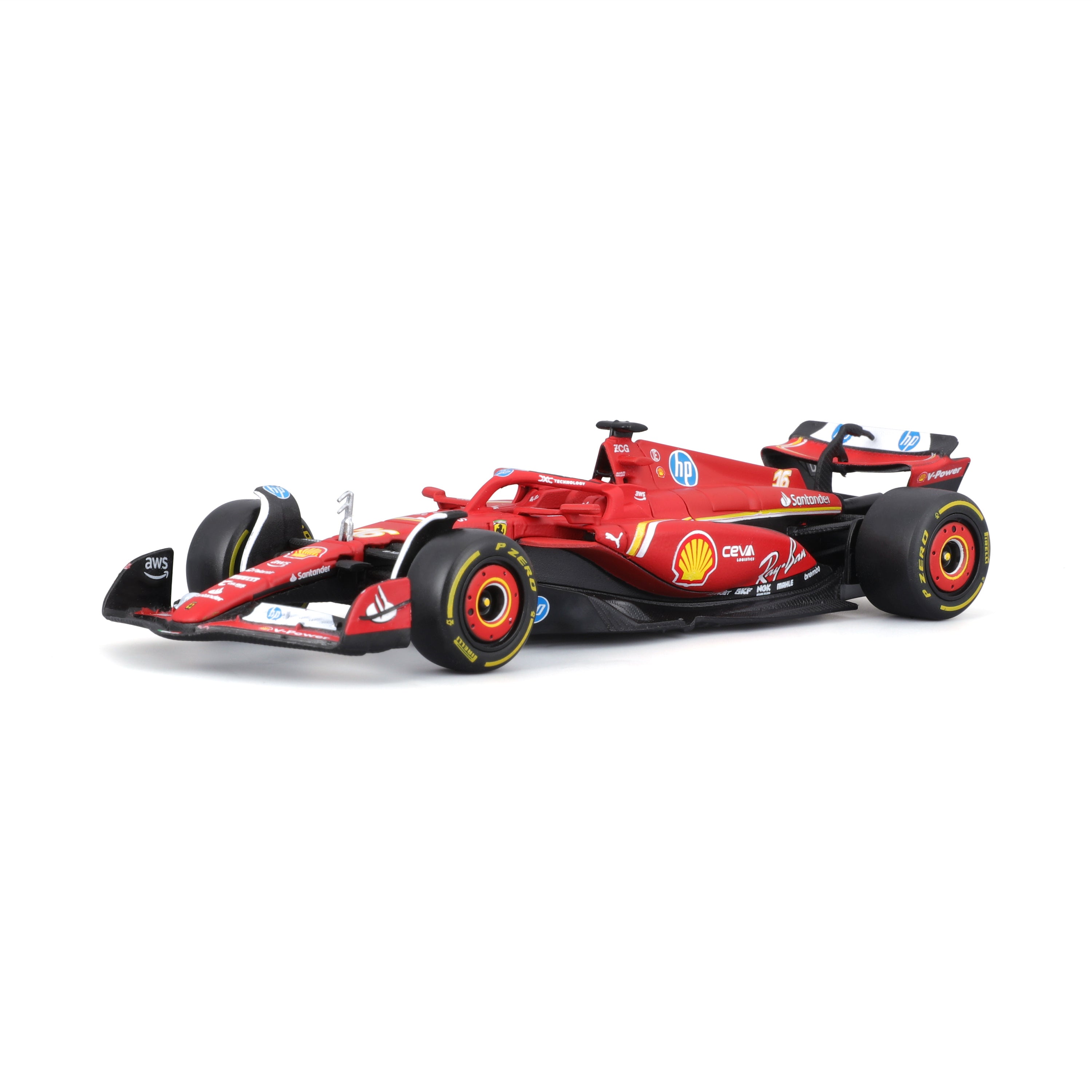 Iveco S-Way 570 Racing Transport with Ferrari SF-24 #16 Charles Leclerc – 1:43 Diecast Model
