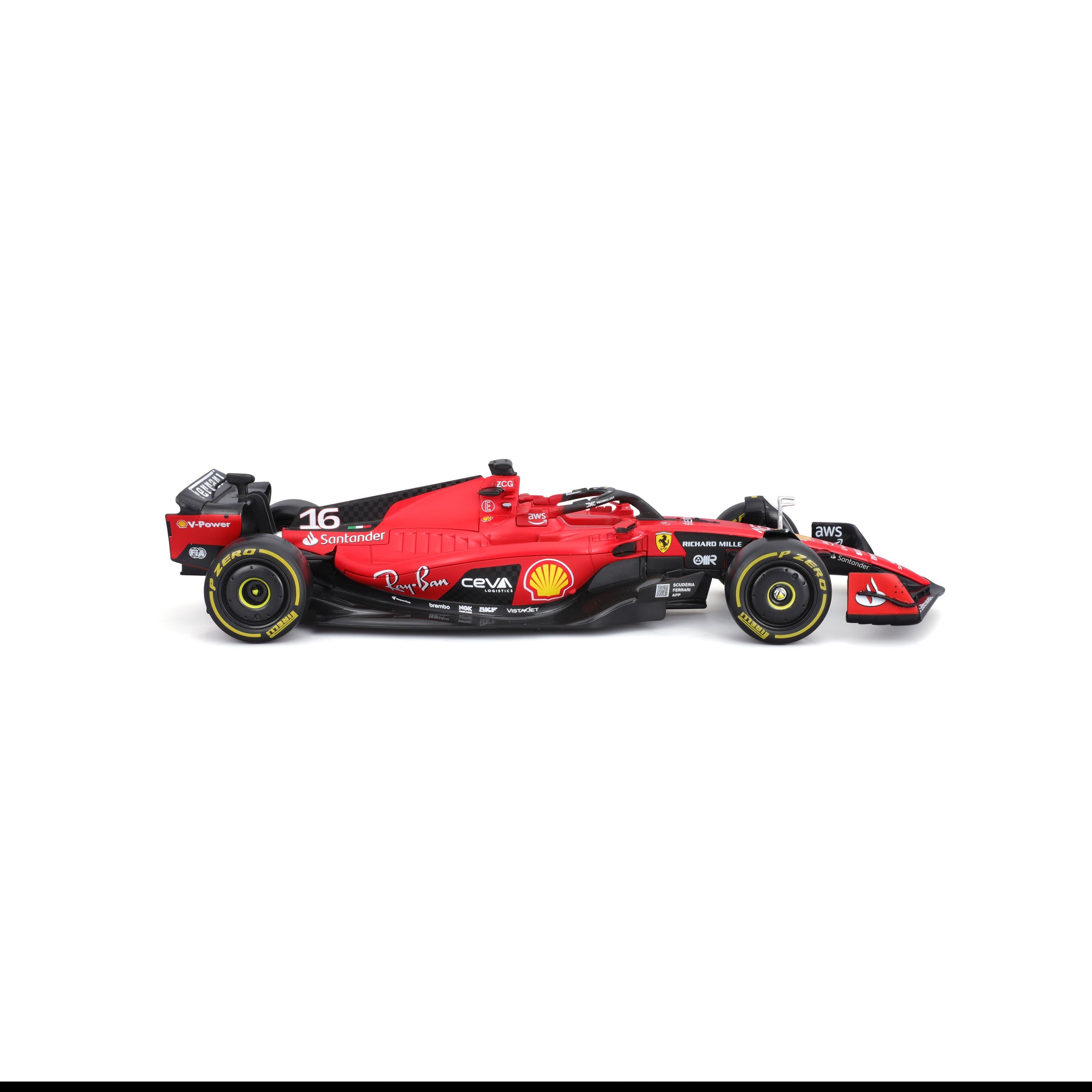 Ferrari SF-23 Charles Leclerc #16 – 1:24 Scale Diecast Model with Driver