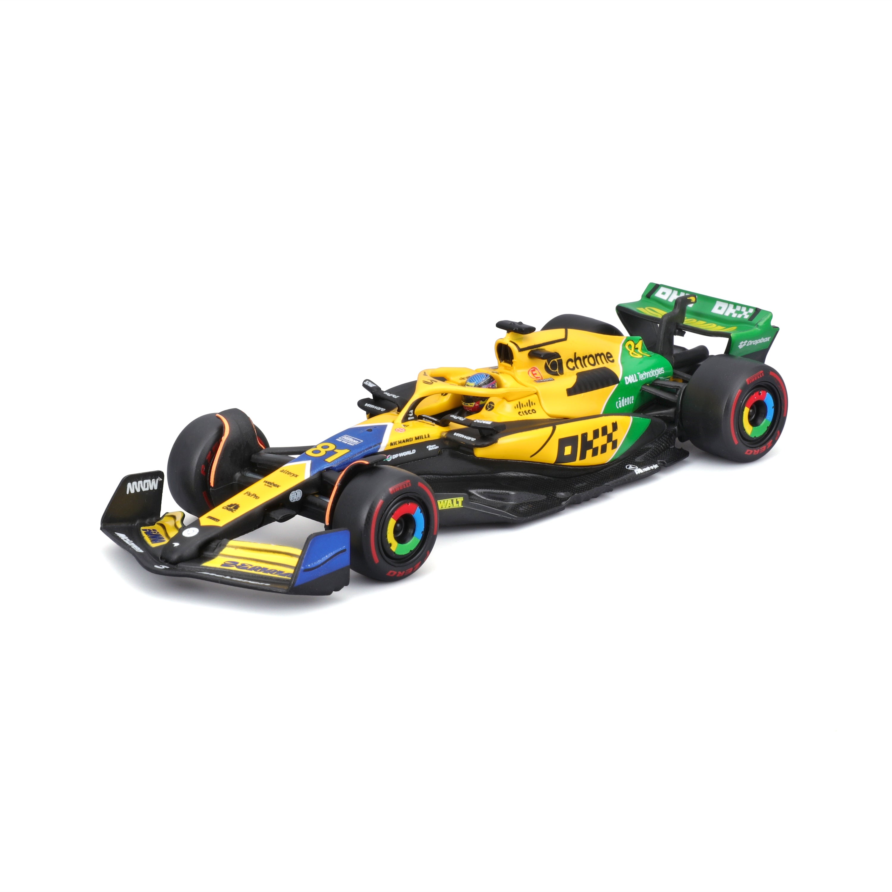 McLaren MCL38 #81 Oscar Piastri Monaco GP 2024 Senna 30th Anniversary 1:43 with driver and display case
