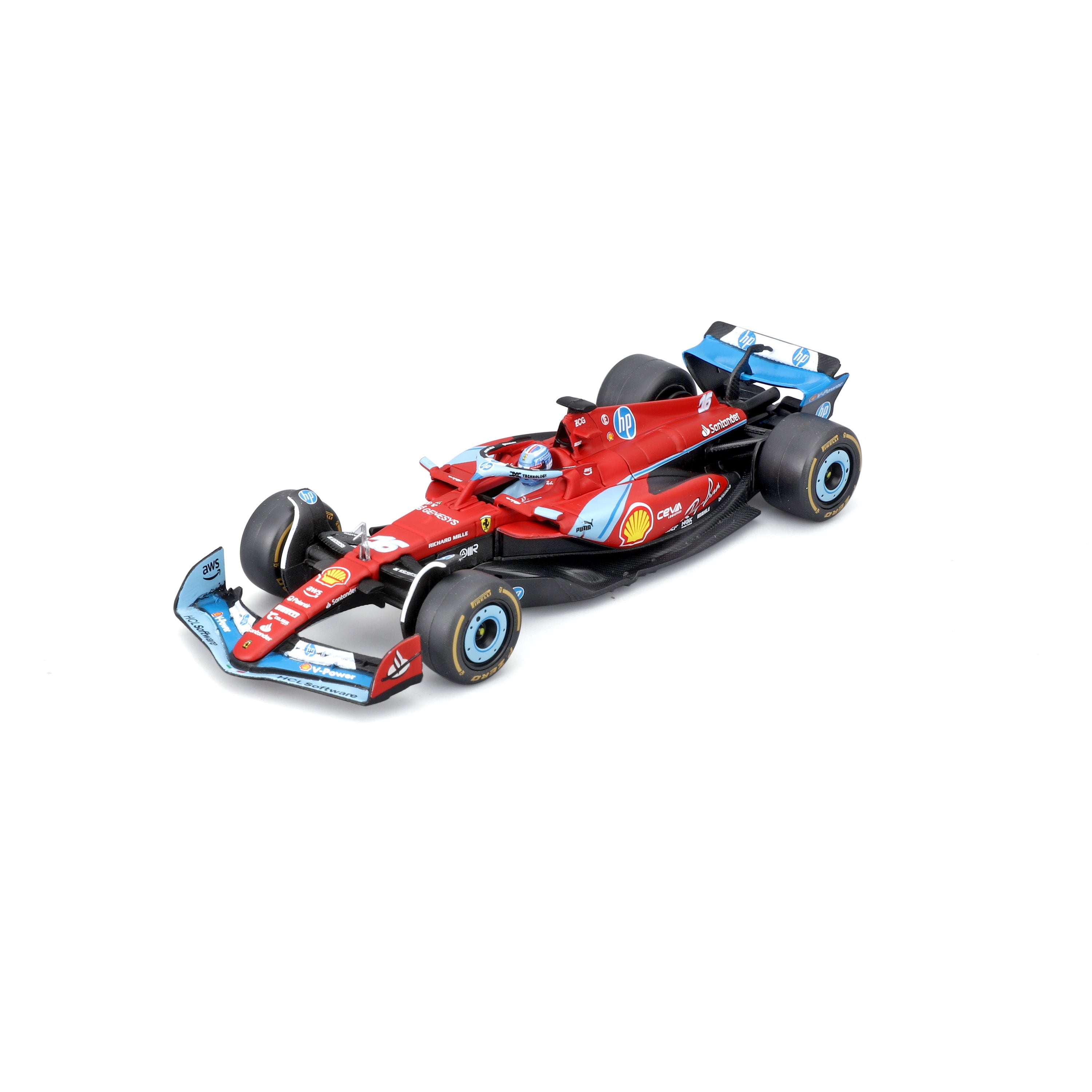 Ferrari F1 SF-24 Charles Leclerc #16 Miami GP 2024 Livery 1:43 with Driver and Display Case