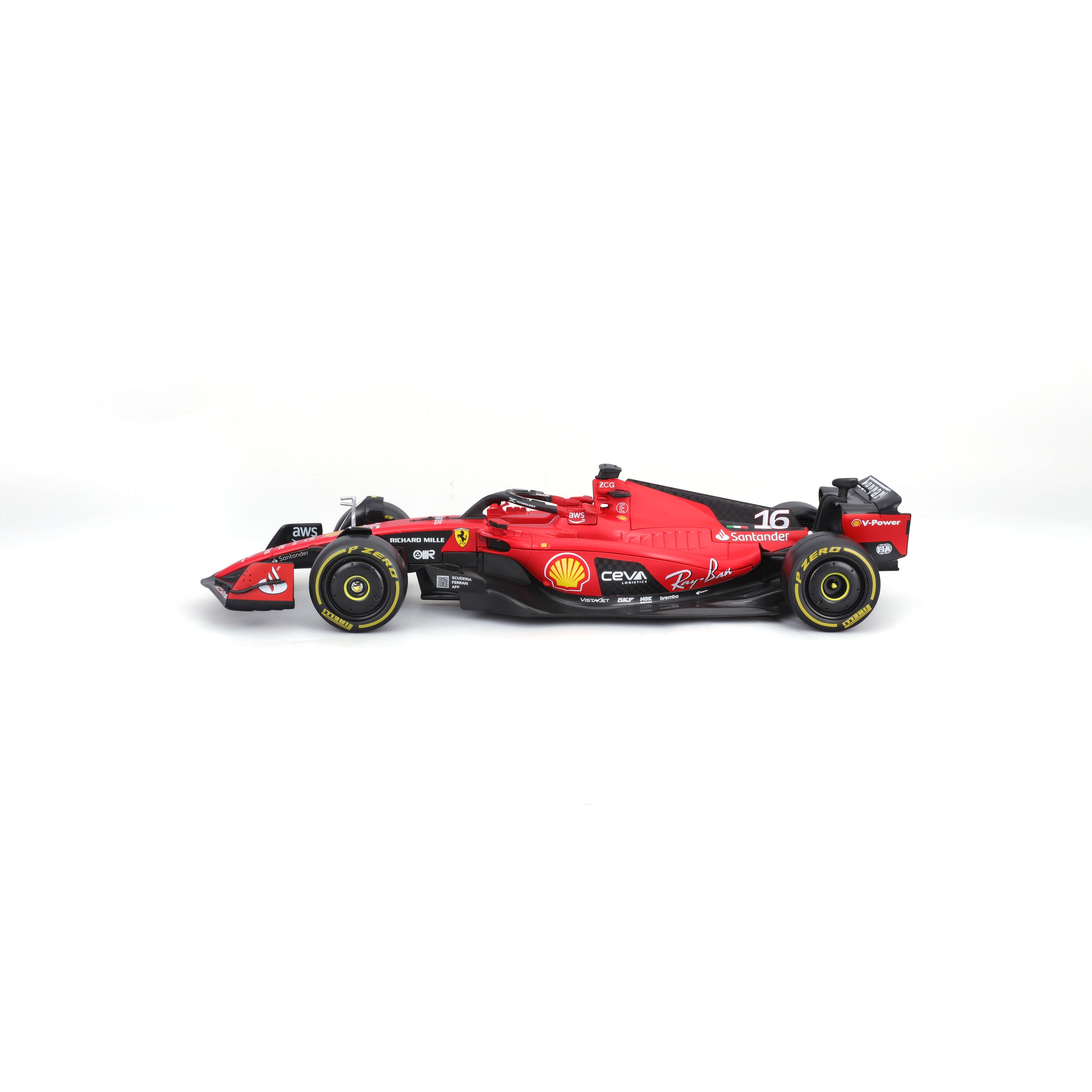 Ferrari SF-23 Charles Leclerc #16 – 1:24 Scale Diecast Model with Driver