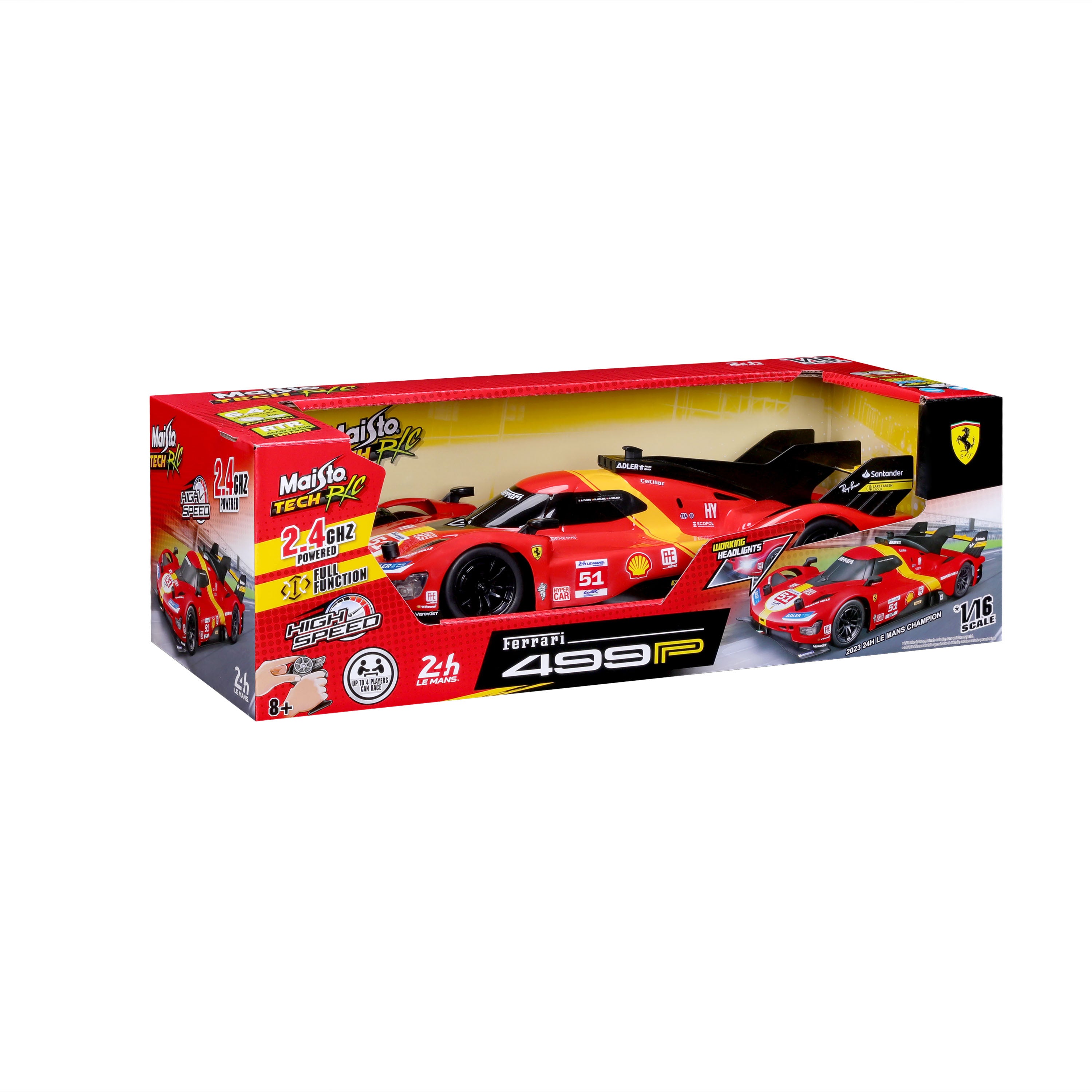 Ferrari 499P 24H Le Mans Champion 2023 #51 RC Red – 1:16 Scale