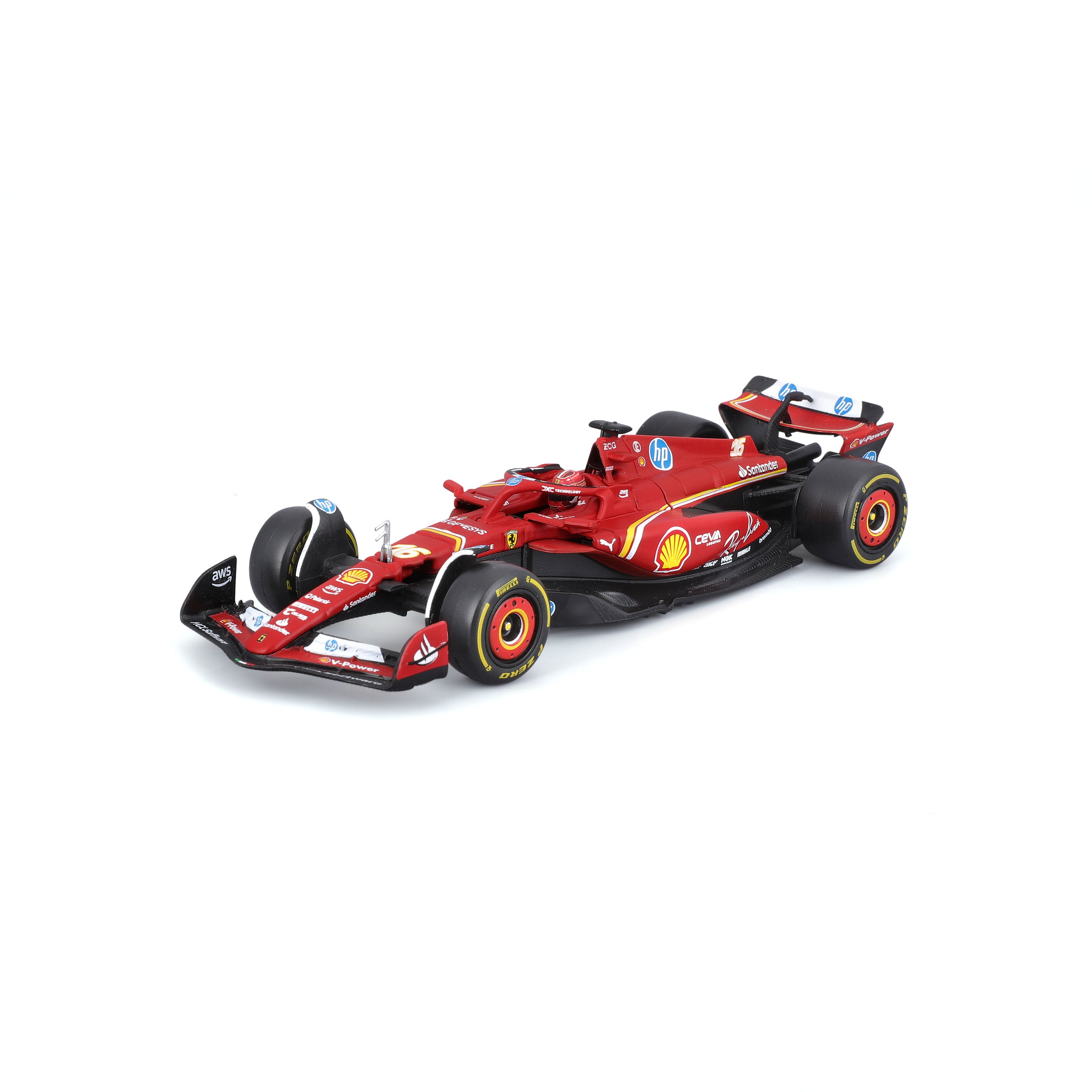 Ferrari SF-24 #16 Charles Leclerc – Monza GP 2024 Winner – 1:43 Scale with Driver and Display Case