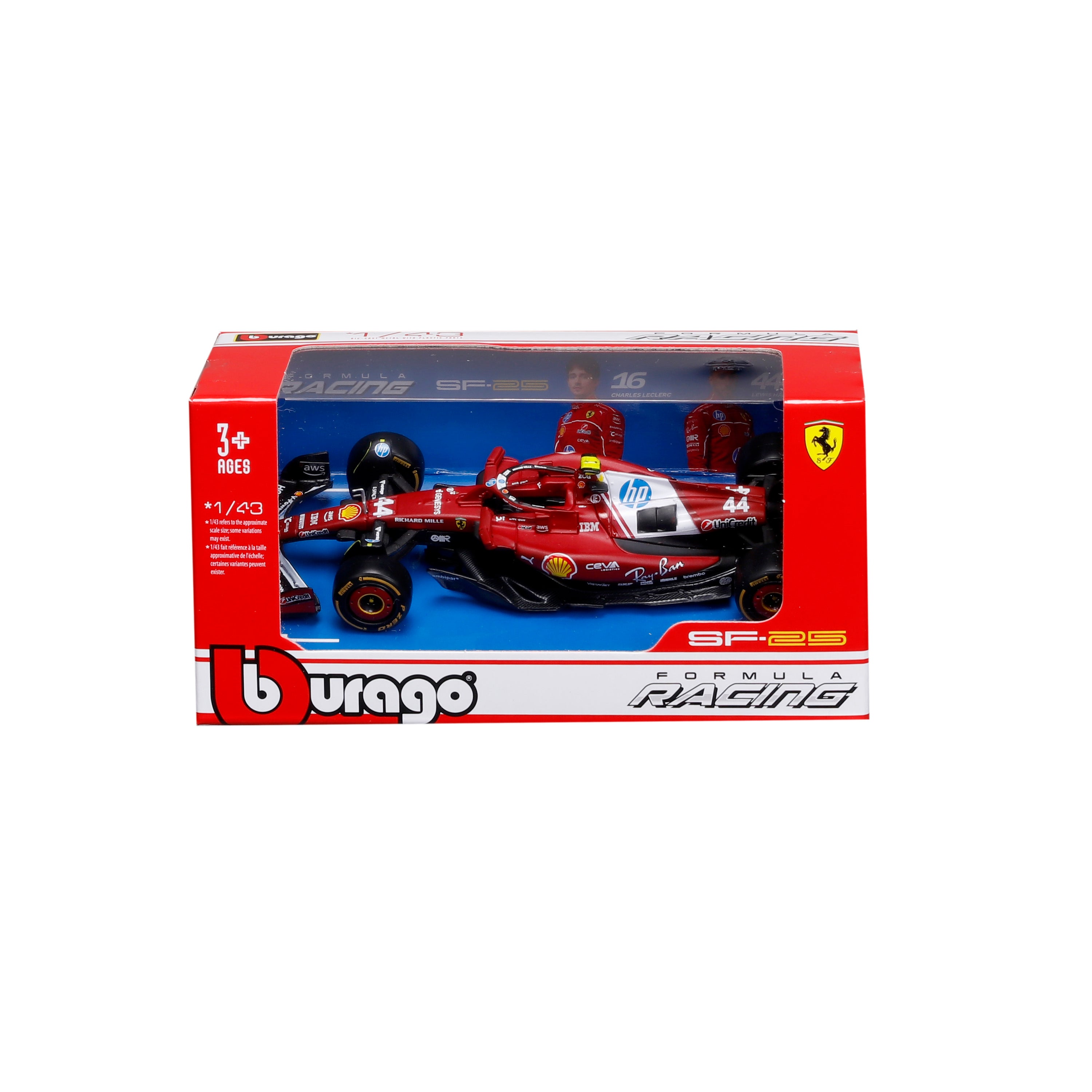Ferrari SF-25 #44 Lewis Hamilton F1 2025 – 1:43 Diecast Model with Official License
