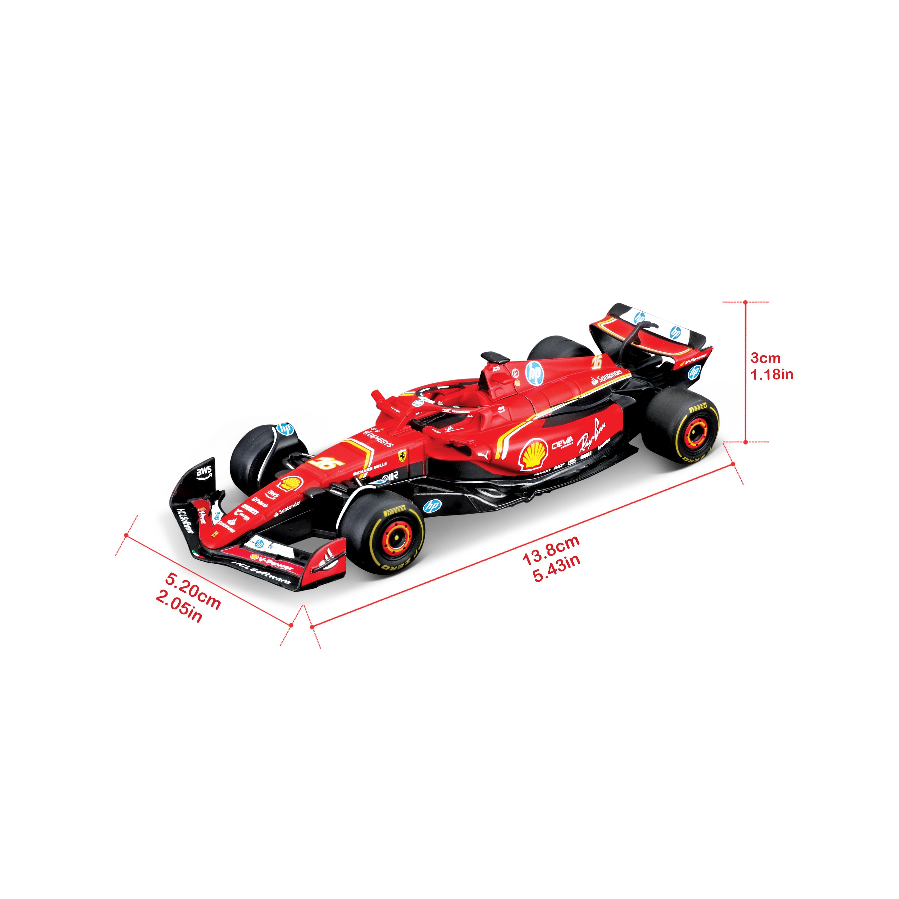 Formula Racing Ferrari SF-24 RC Vehicle Diecast 1:41 with Track