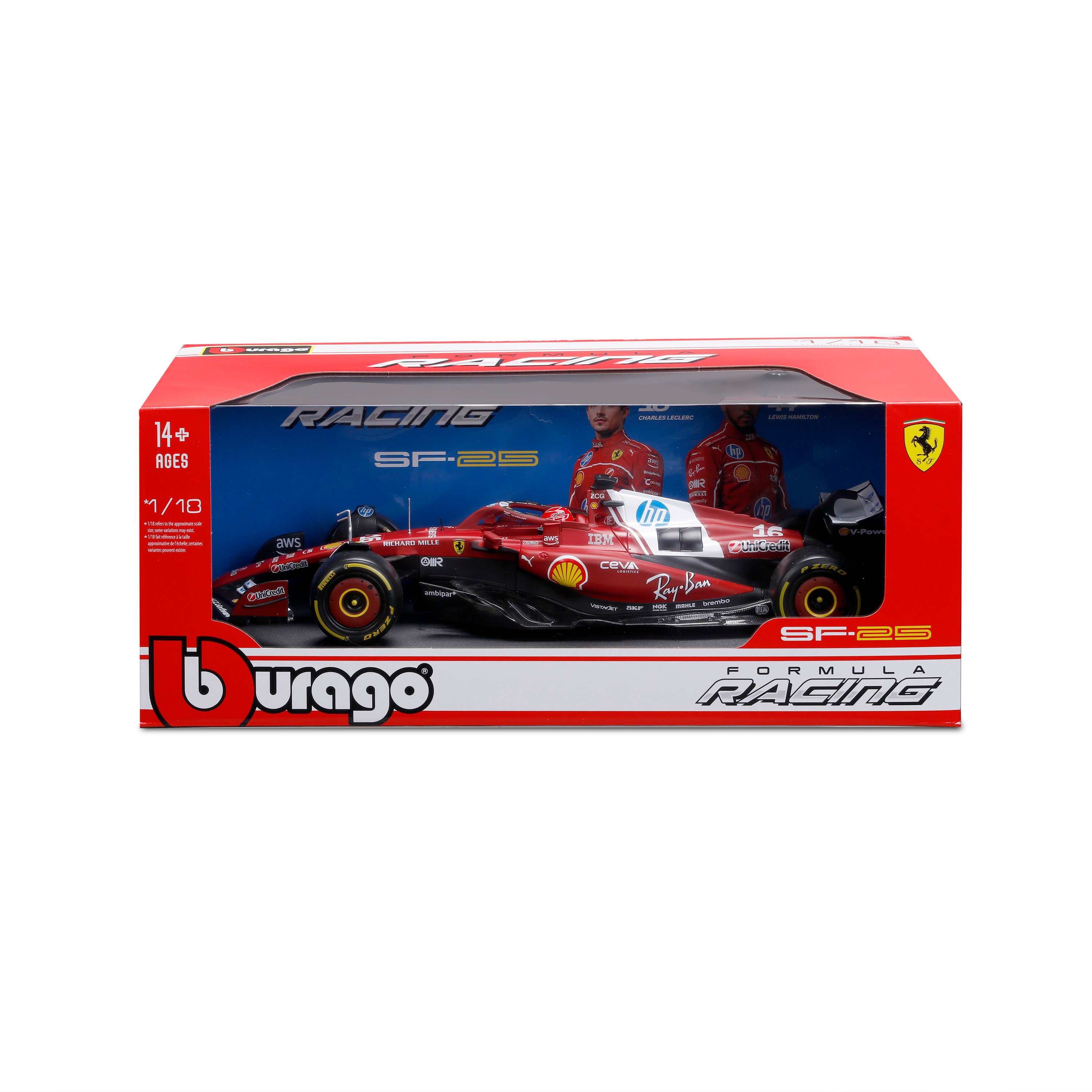 F1 Ferrari SF-25 #16 Charles Leclerc F1 2025 – 1:18 Diecast Model with Official License