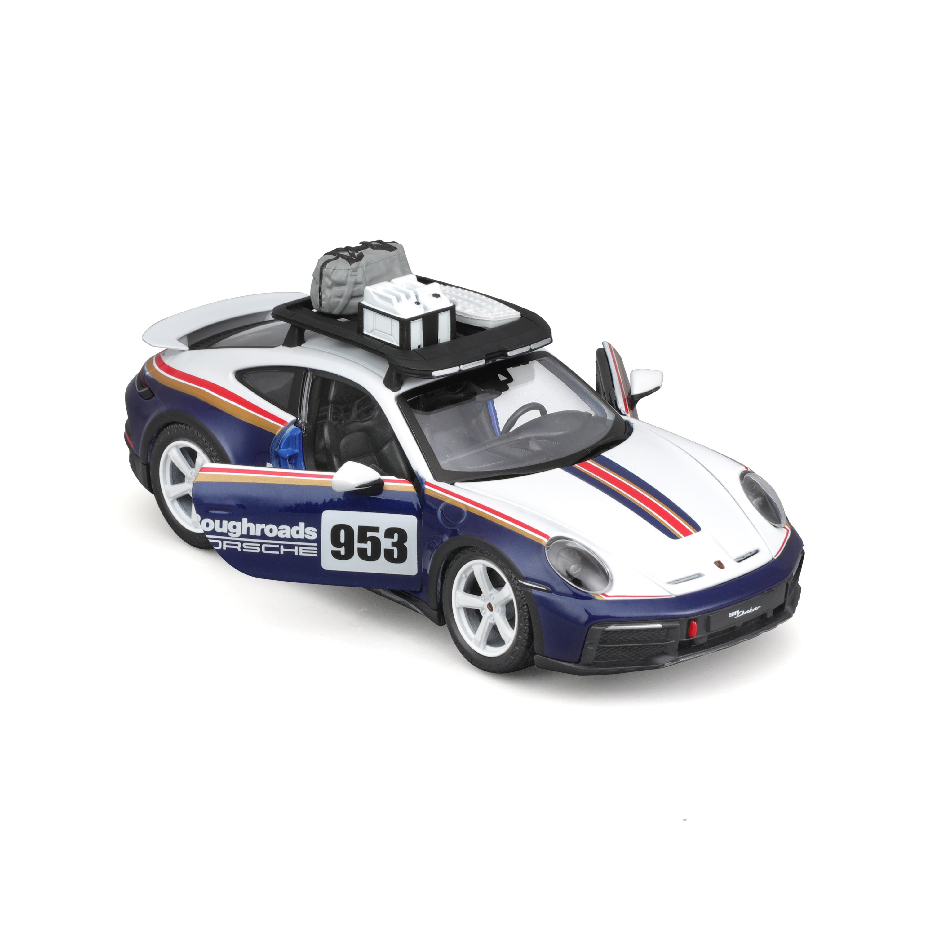 Porsche 911 Dakar 1:24 White Blue Red