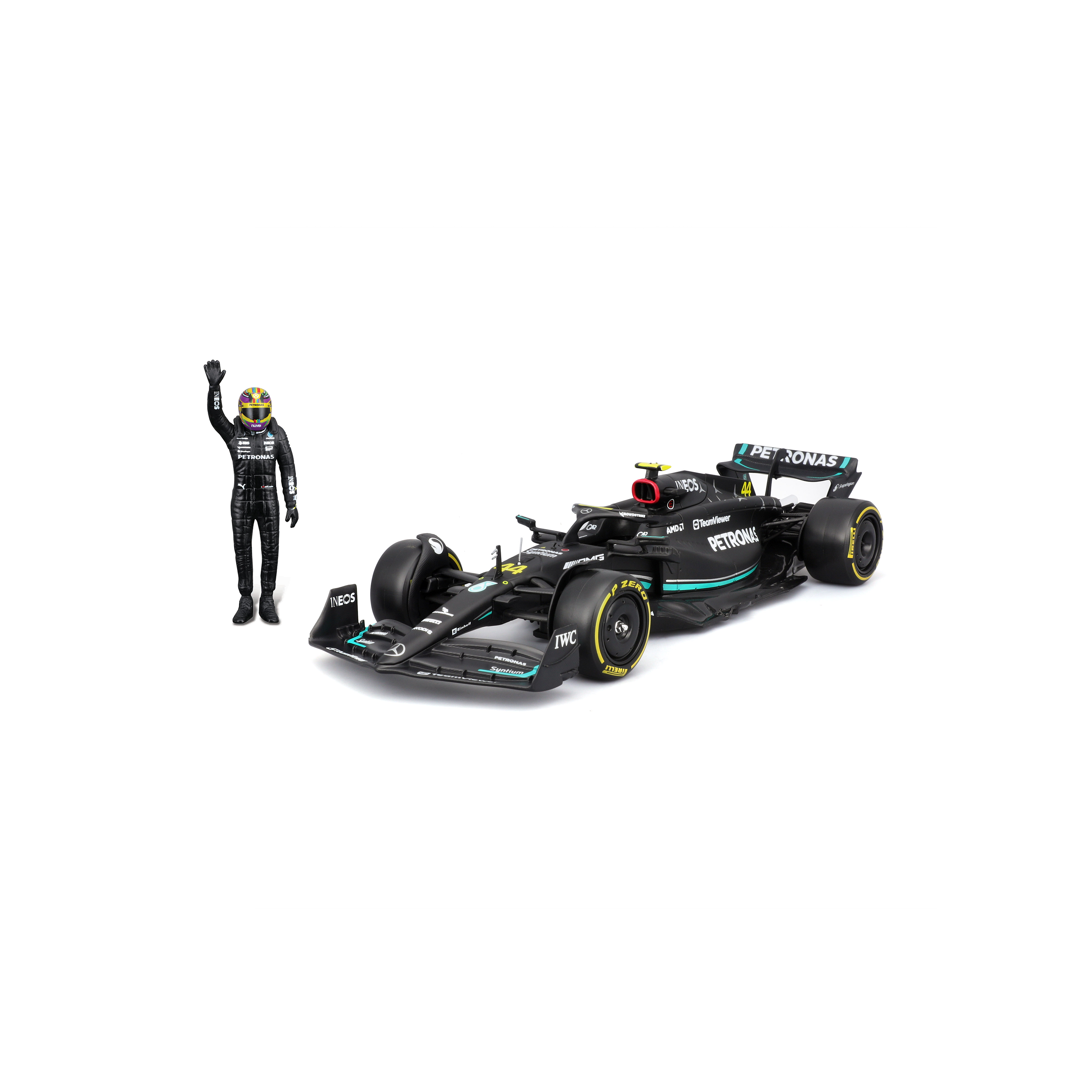 Mercedes W14 E Performance #44 Lewis Hamilton F1 2023 – 1:24 Diecast Model with Driver