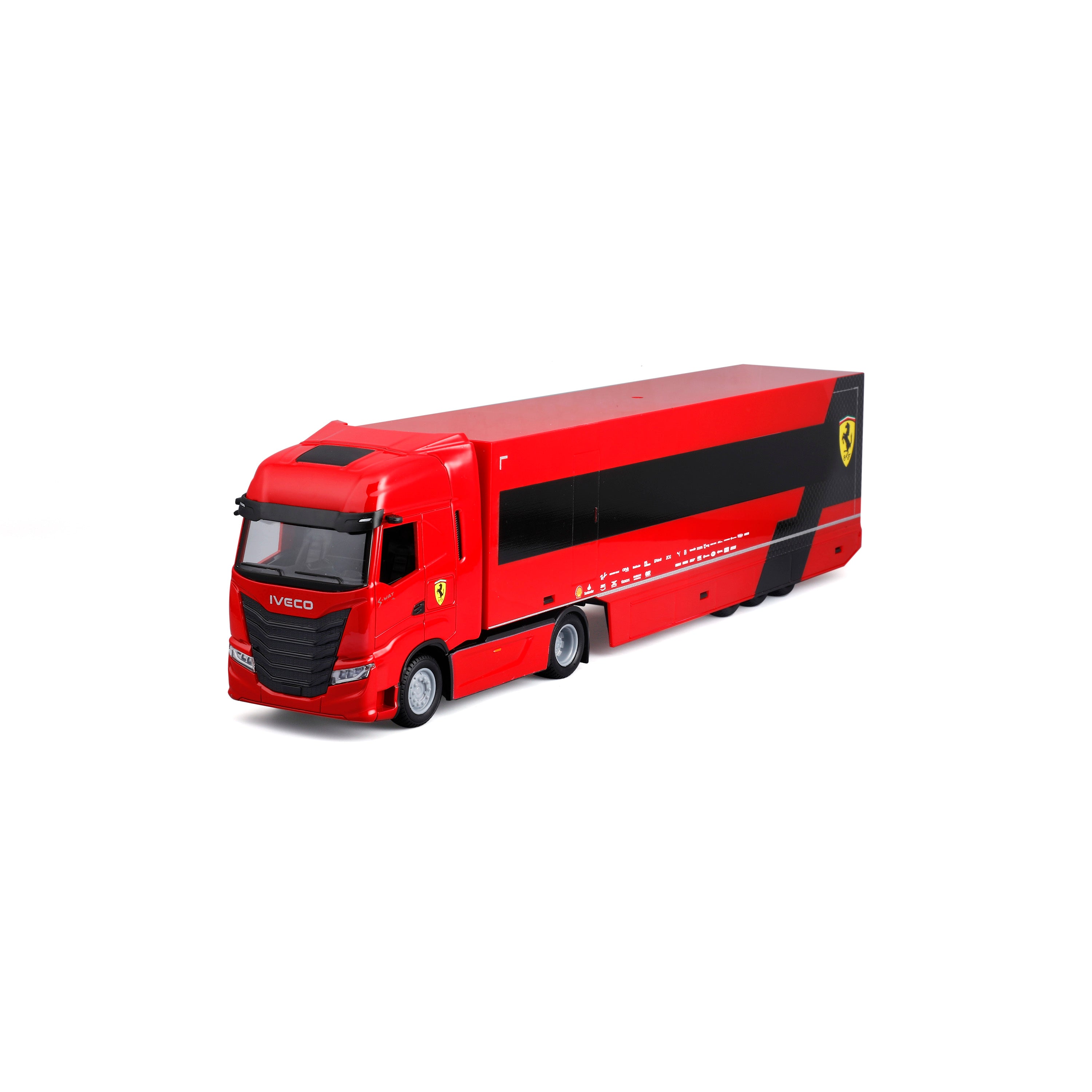 Iveco S-Way 570 Racing Transport with Ferrari SF-24 #16 Charles Leclerc – 1:43 Diecast Model