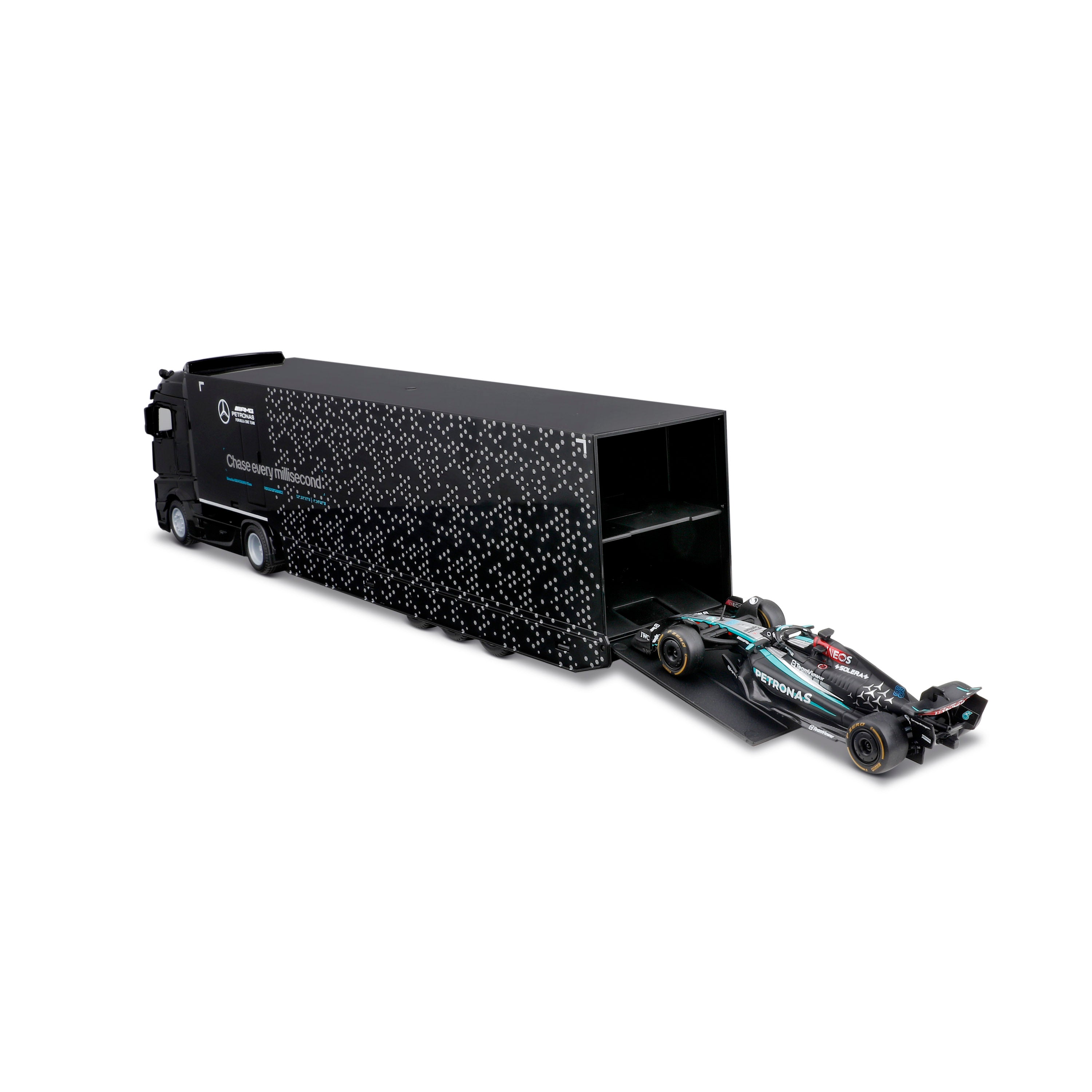 Mercedes-AMG Semi Truck with Mercedes W15 #63 George Russell – 1:43 Diecast Model