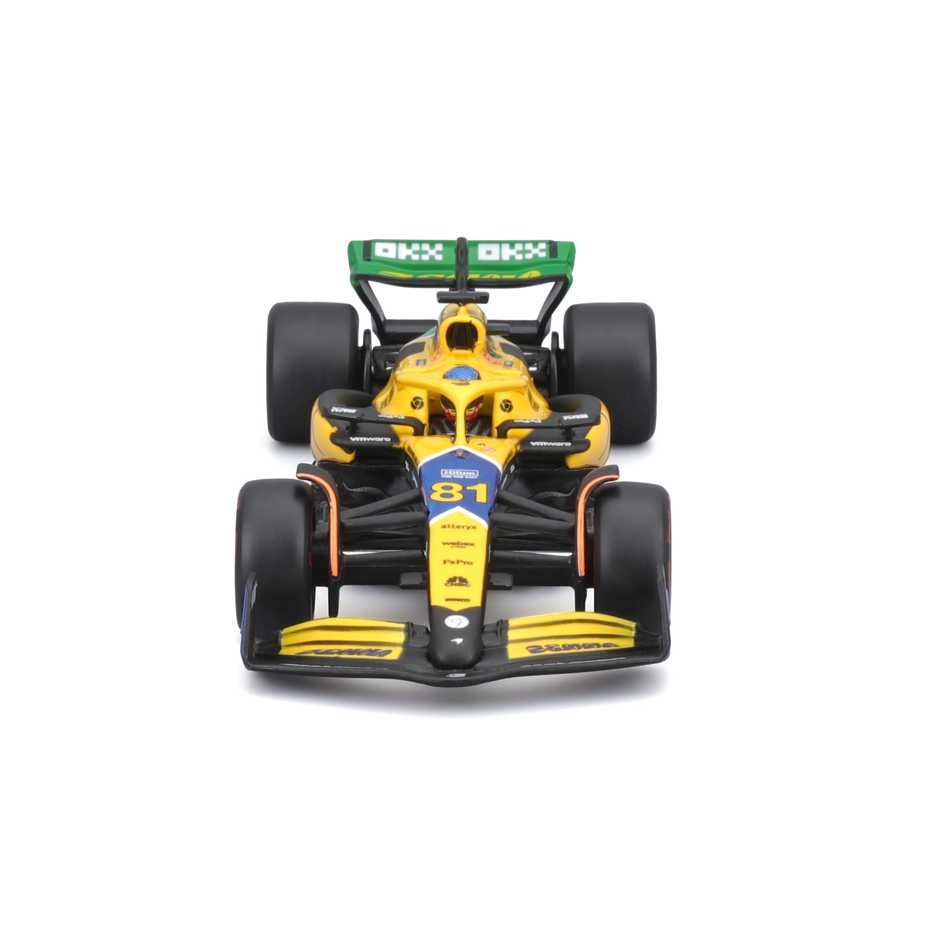 McLaren MCL38 #81 Oscar Piastri Monaco GP 2024 Senna 30th Anniversary 1:43 with driver and display case