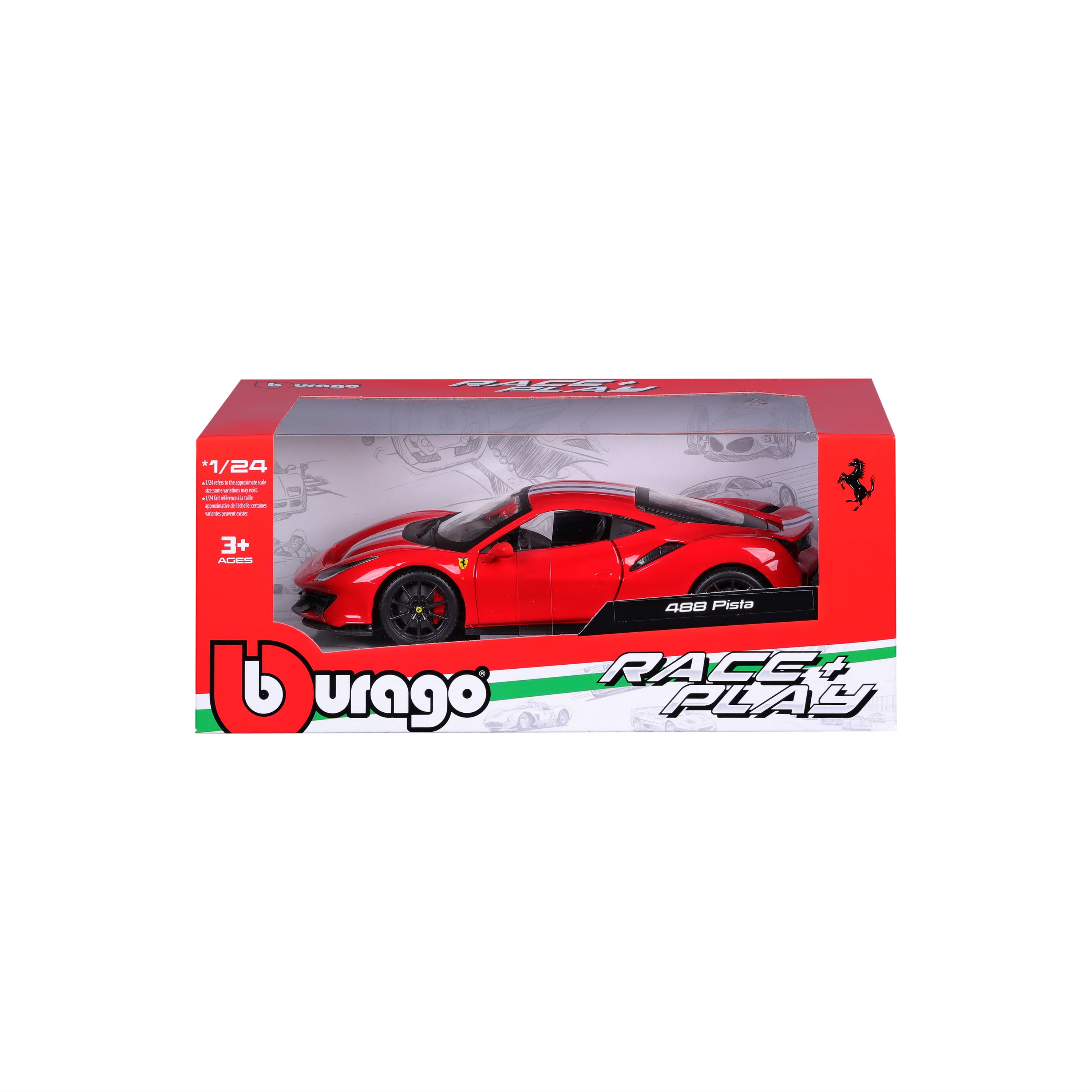 Ferrari 488 Pista R&P 1:24 Red