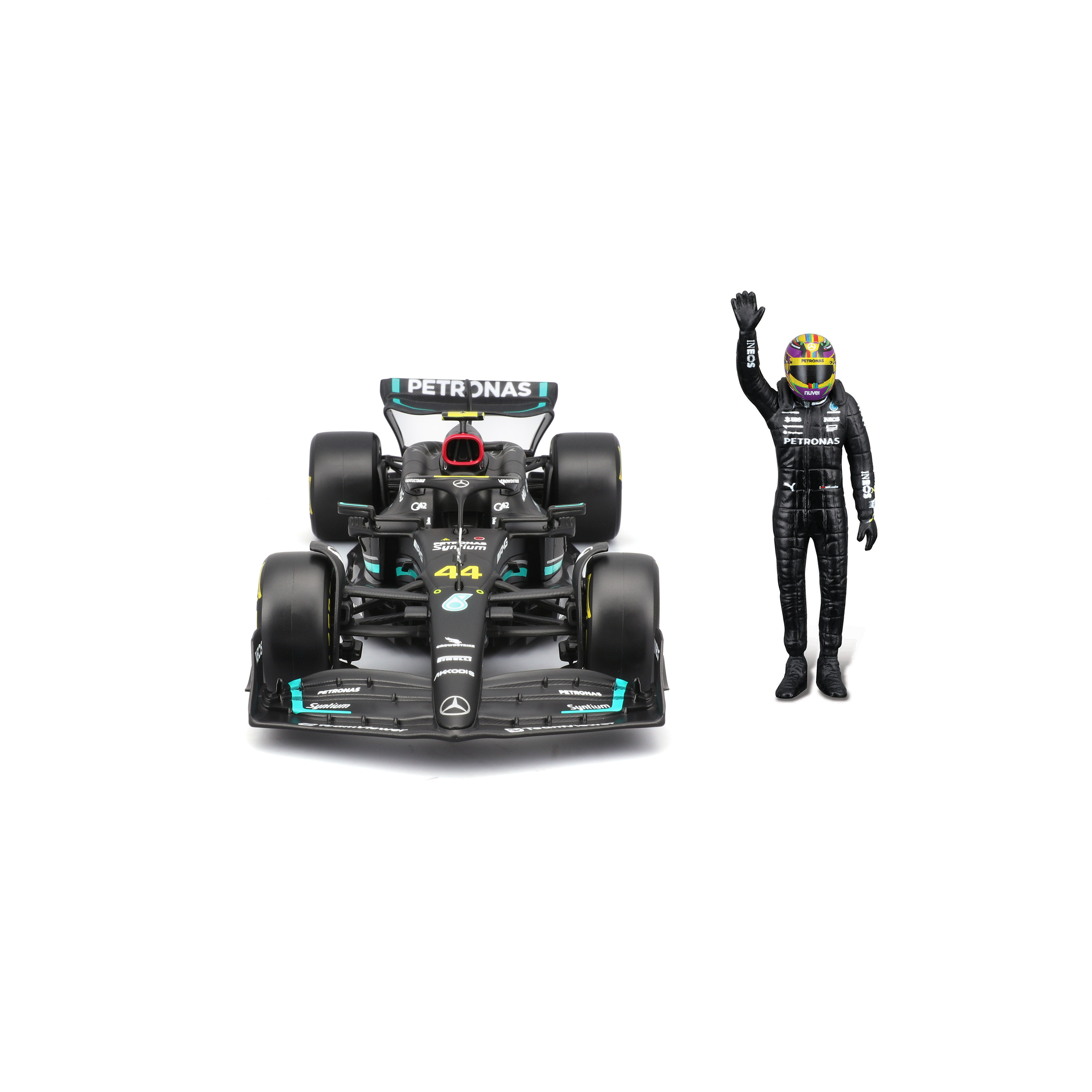 Mercedes W14 E Performance #44 Lewis Hamilton F1 2023 – 1:24 Diecast Model with Driver