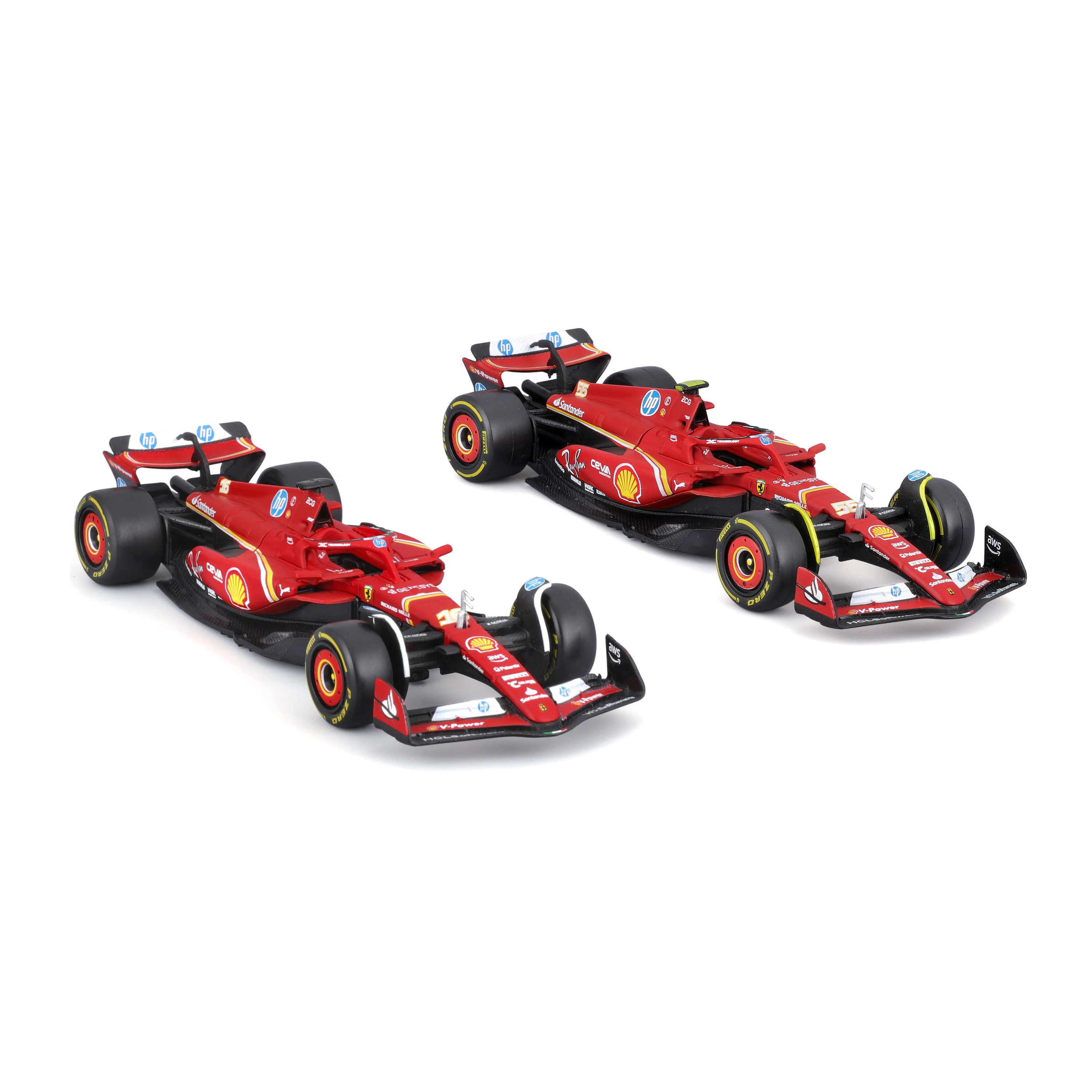 2-Model Set SF-24 #16 Charles Leclerc / #55 Carlos Sainz F1 2024 1:43 Imola Livery