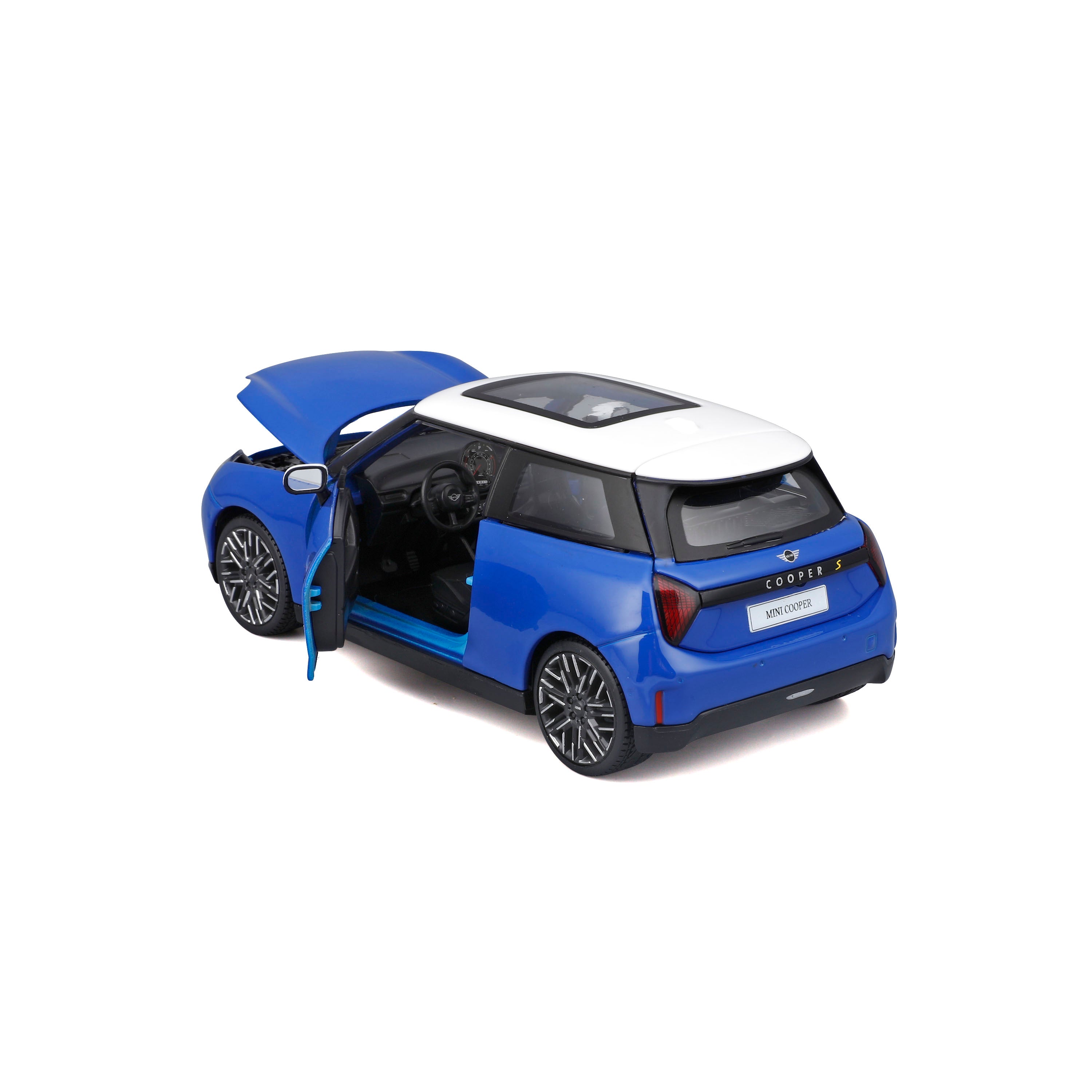 MINI Cooper SE (J01) 2024 Blue - 1:24 Scale