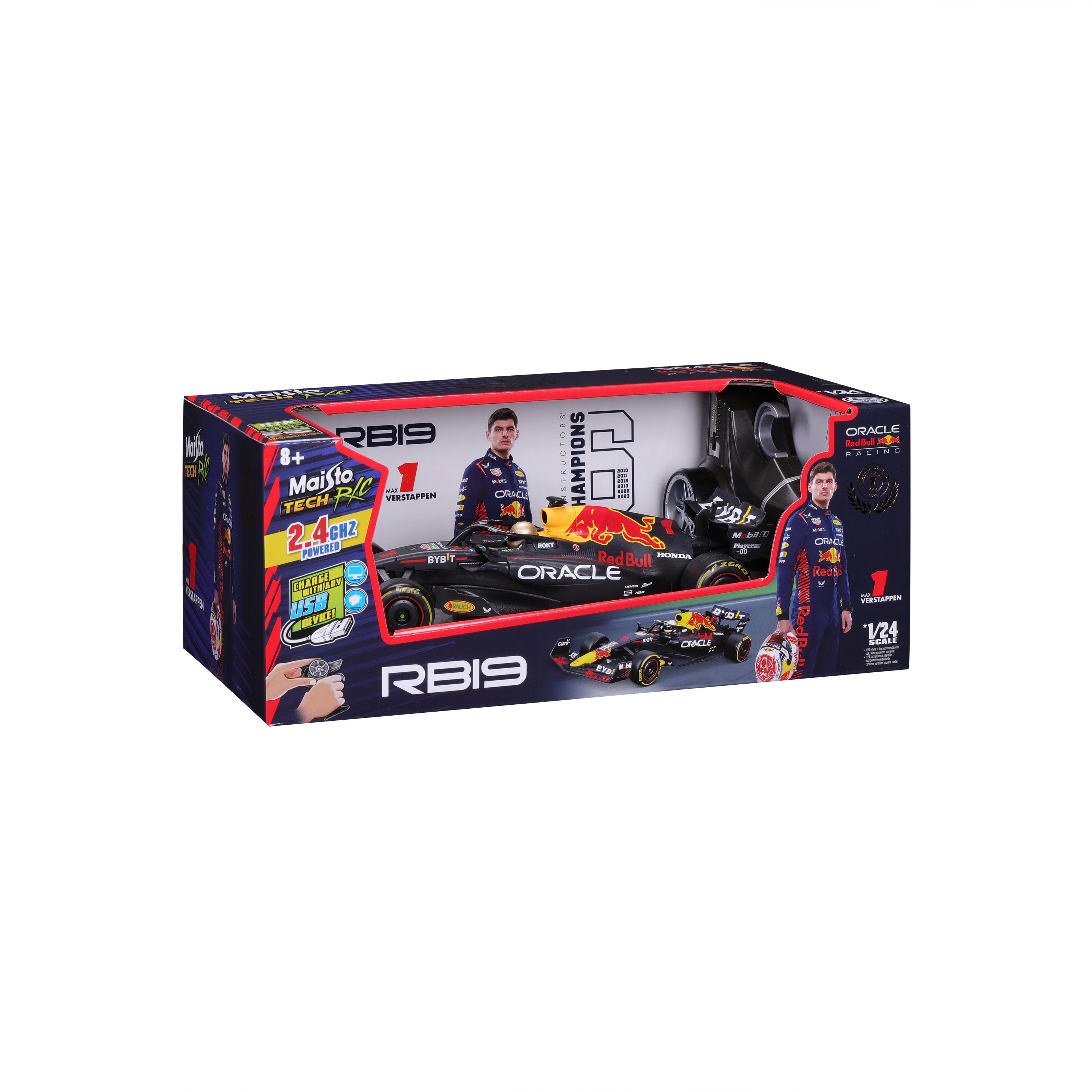 Remote Controlled Vehicle F1 Red Bull Racing RB19 2023 #1 Max Verstappen – 1:24 Scale