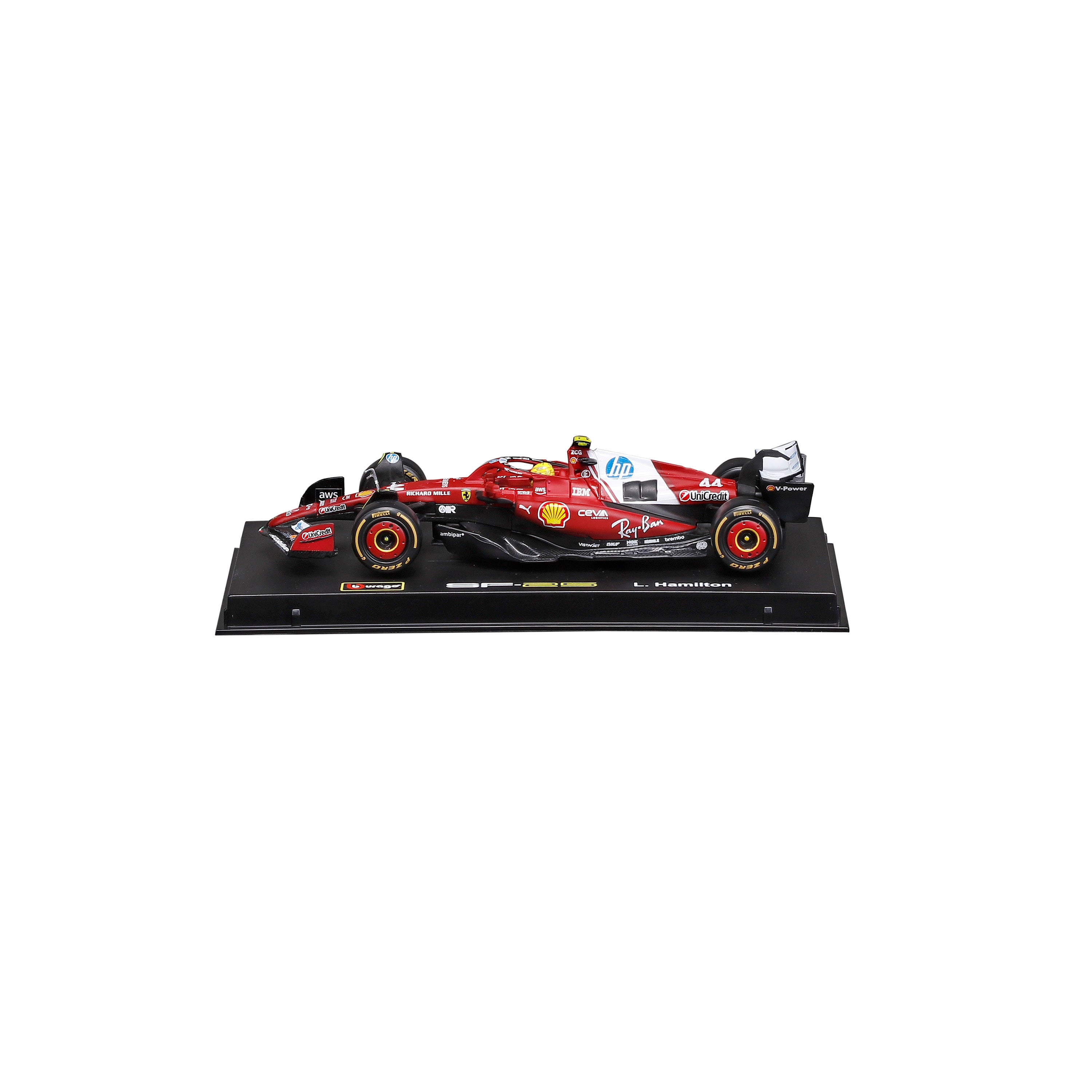 Ferrari SF-25 Lewis Hamilton #44 F1 2025 Red Diecast Model 1:43 with Display Case