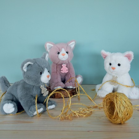 Peluche bébé chat - Blanc