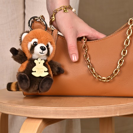 Porte-clés panda roux - 12 cm - Les doux stretch